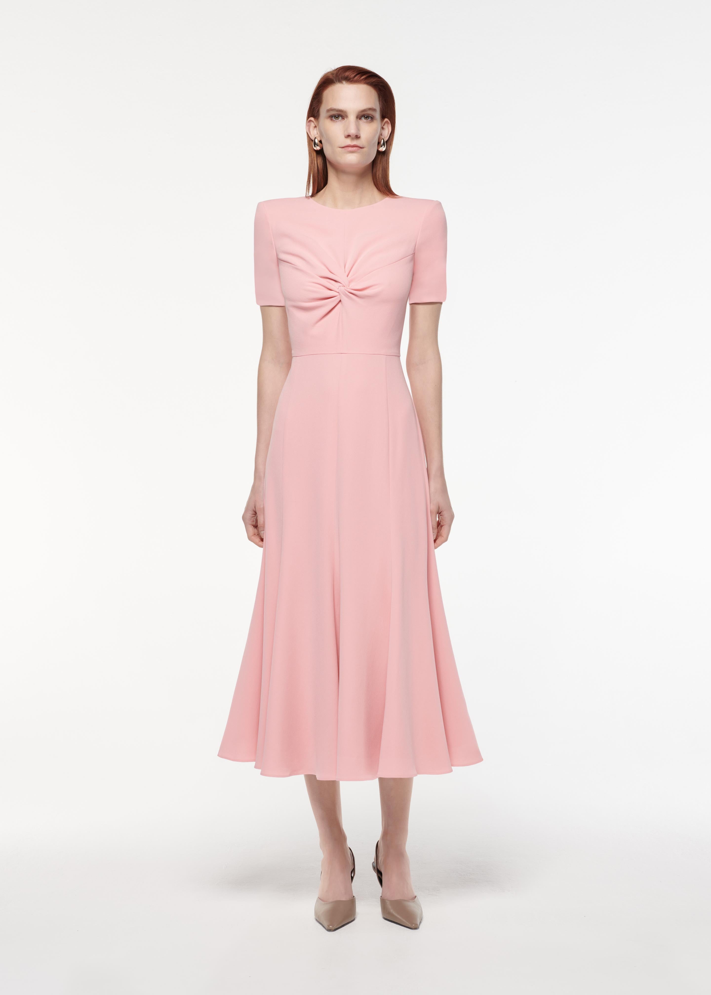 pink short midi dress Fix You Right Up Short Sleeve Midi Dress in Hot Pink