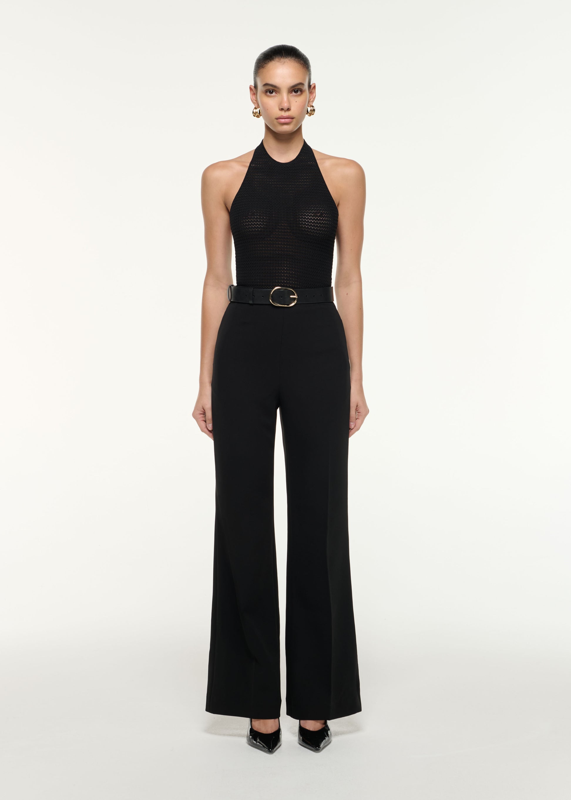 High Waisted Wide Leg Trouser