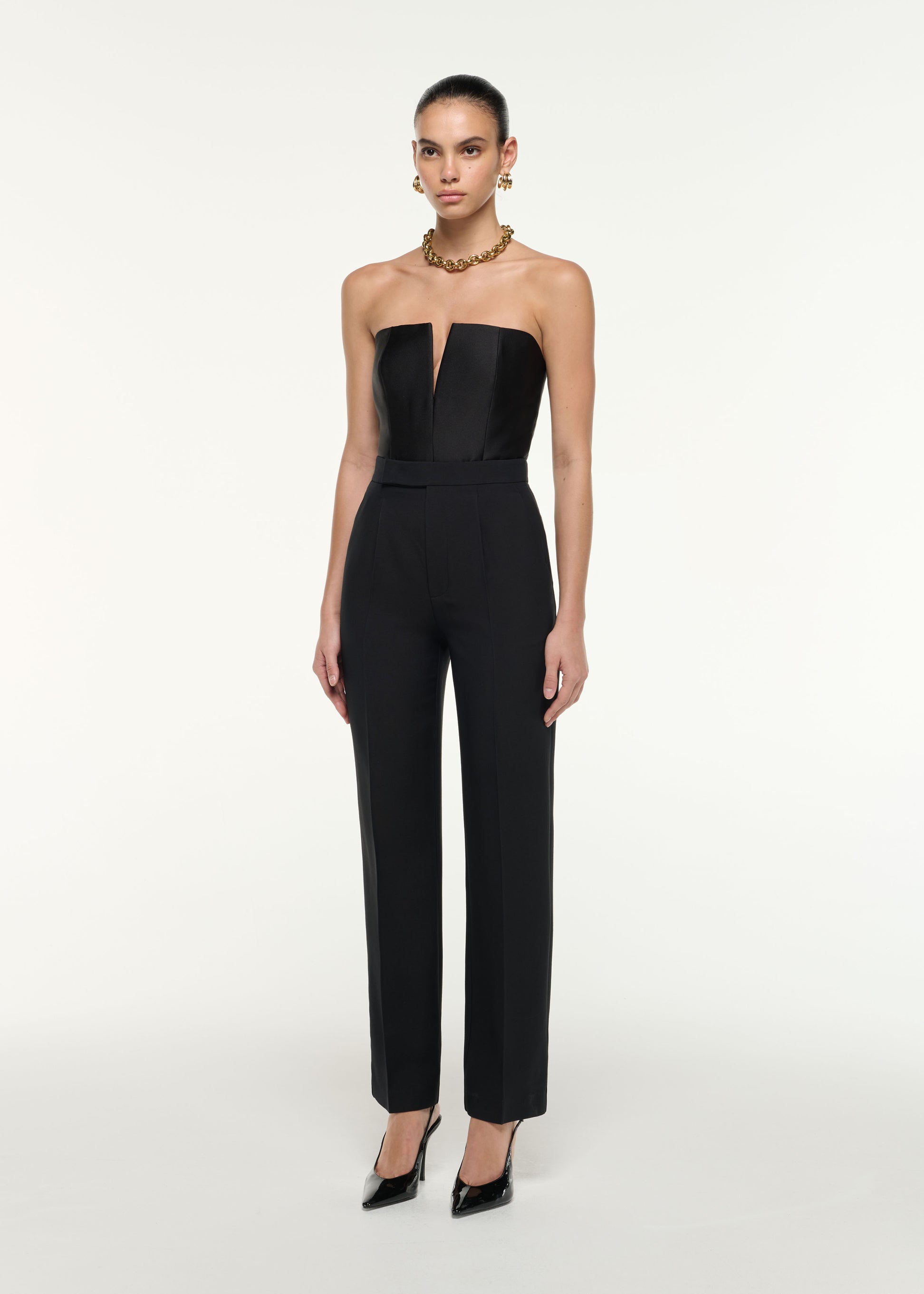 Straight Cut Wool Silk Trouser