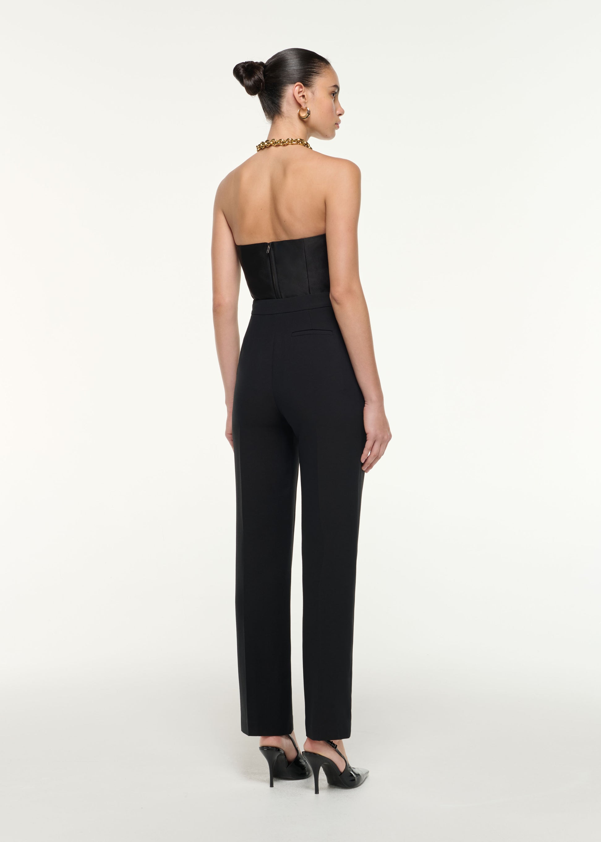 Straight Cut Wool Silk Trouser