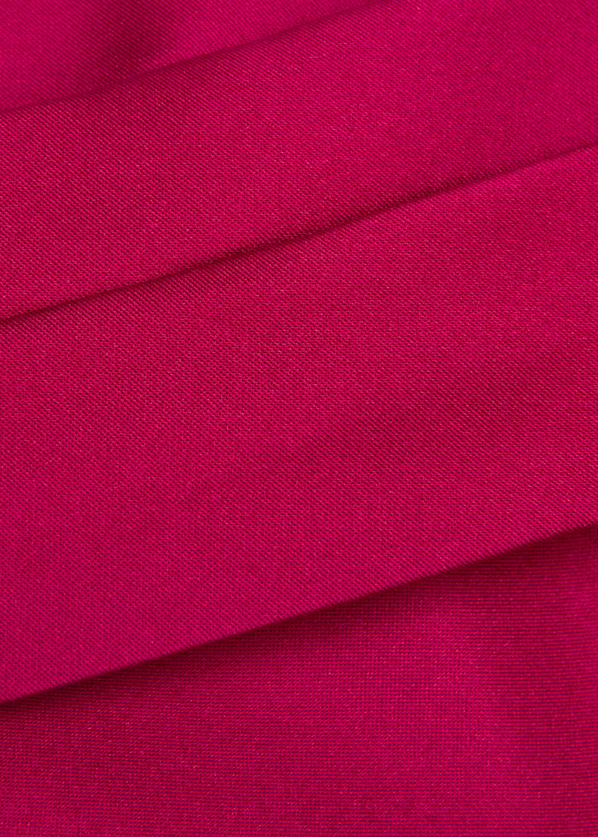 Pleated Bust Taffeta Evening Gown