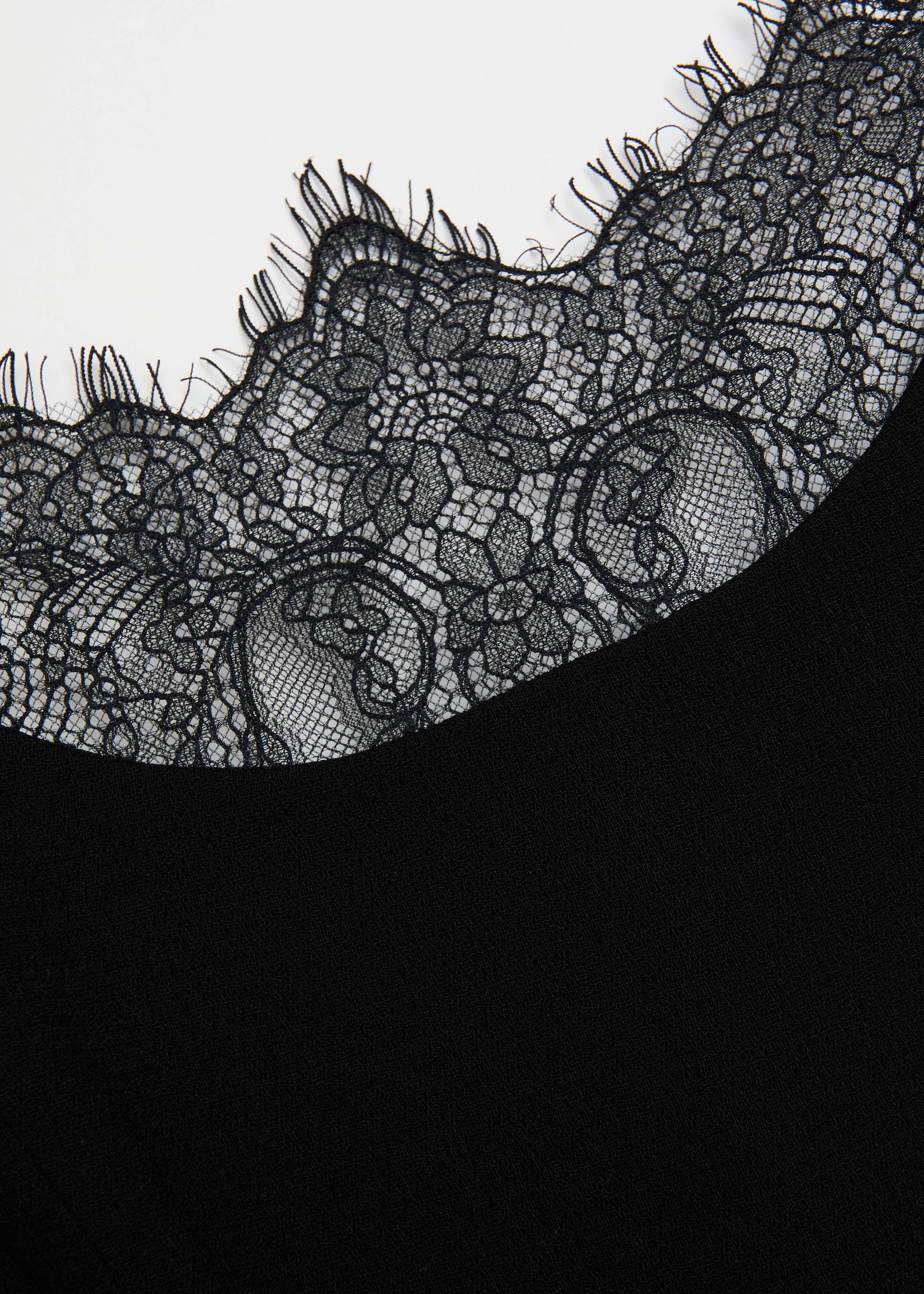 Scallop Lace Insert Wool Cocktail Dress