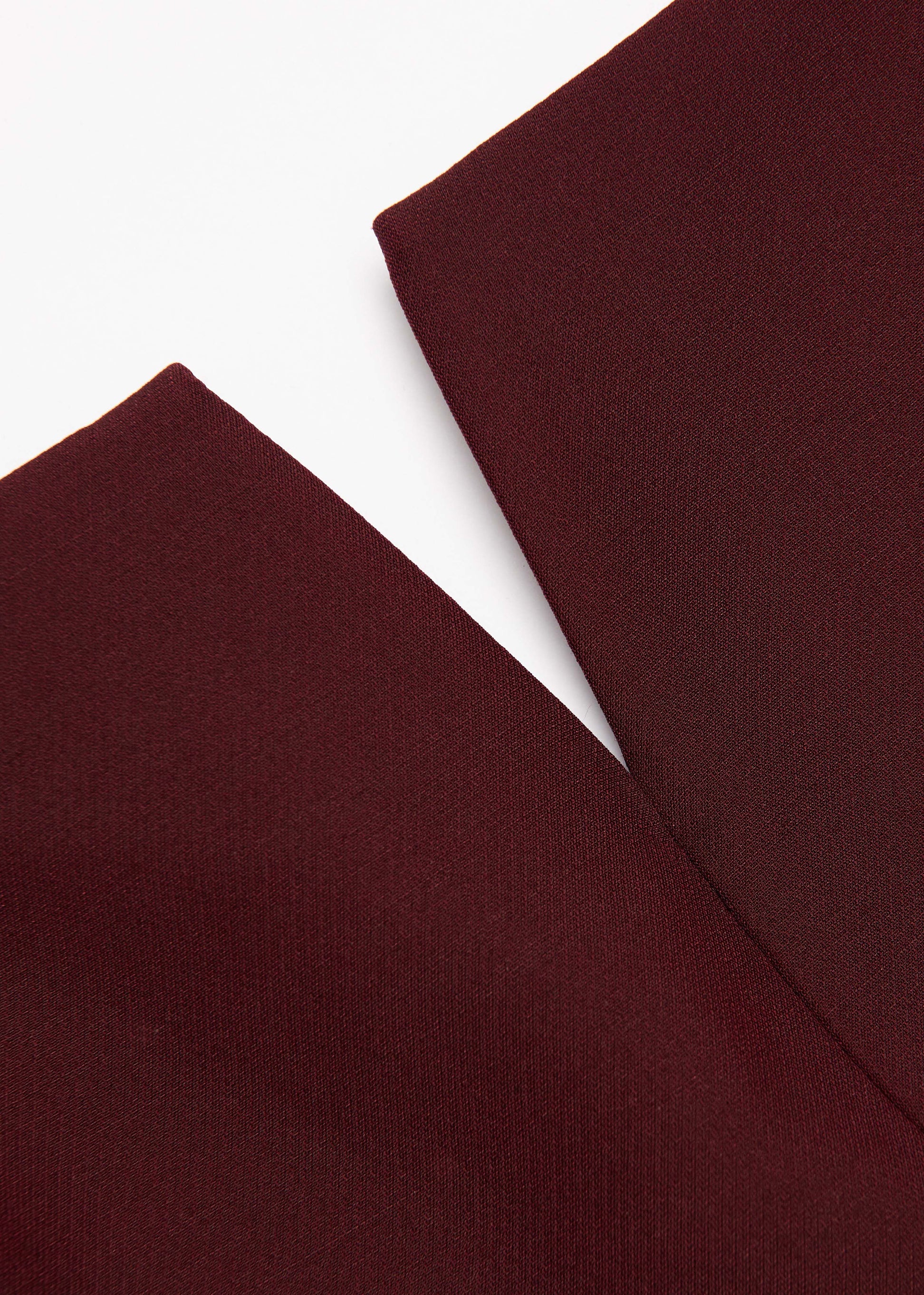 Cutout Square Neck Wool Silk Dress