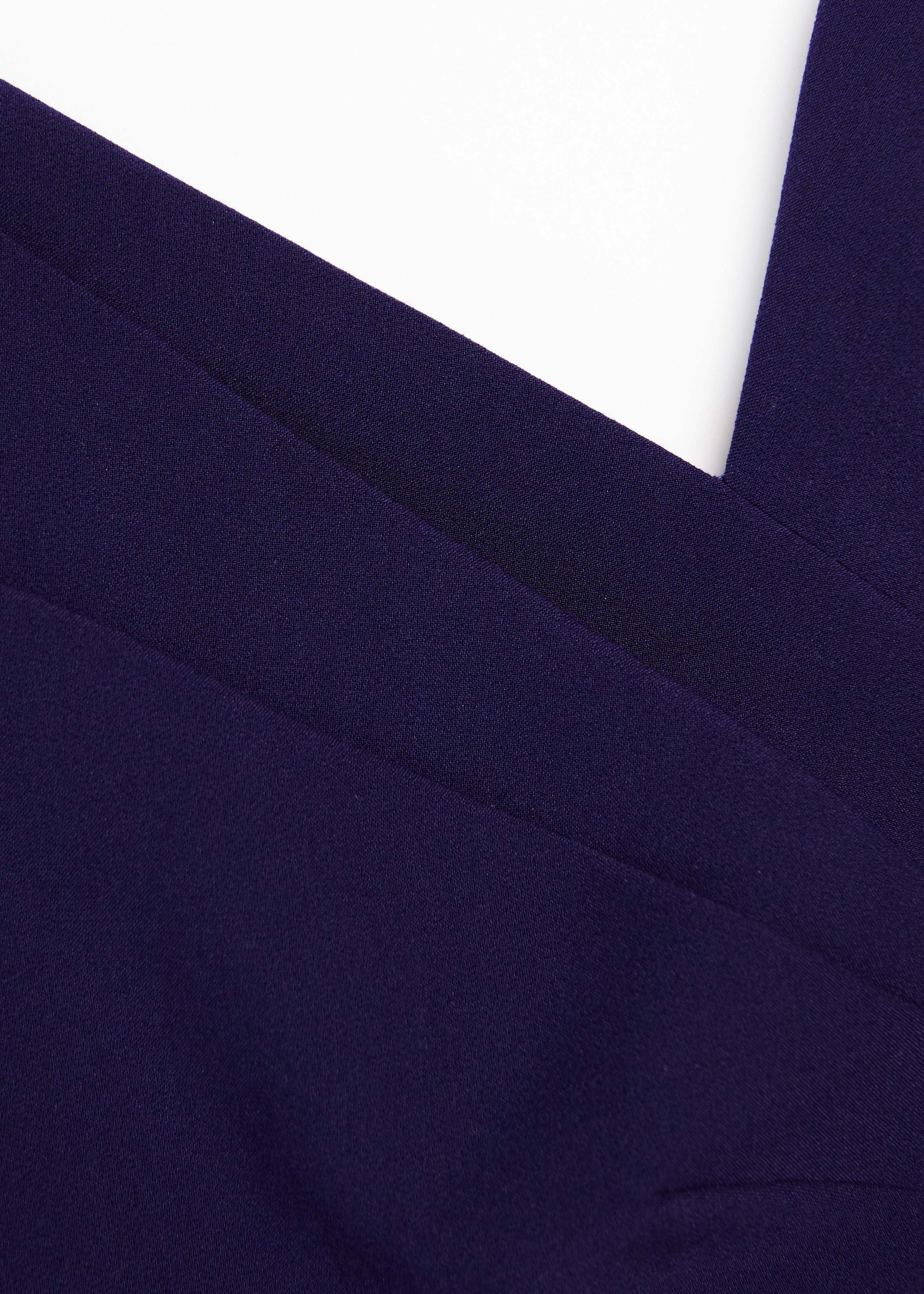 Asymmetrical Neckline Crepe Midi Dress