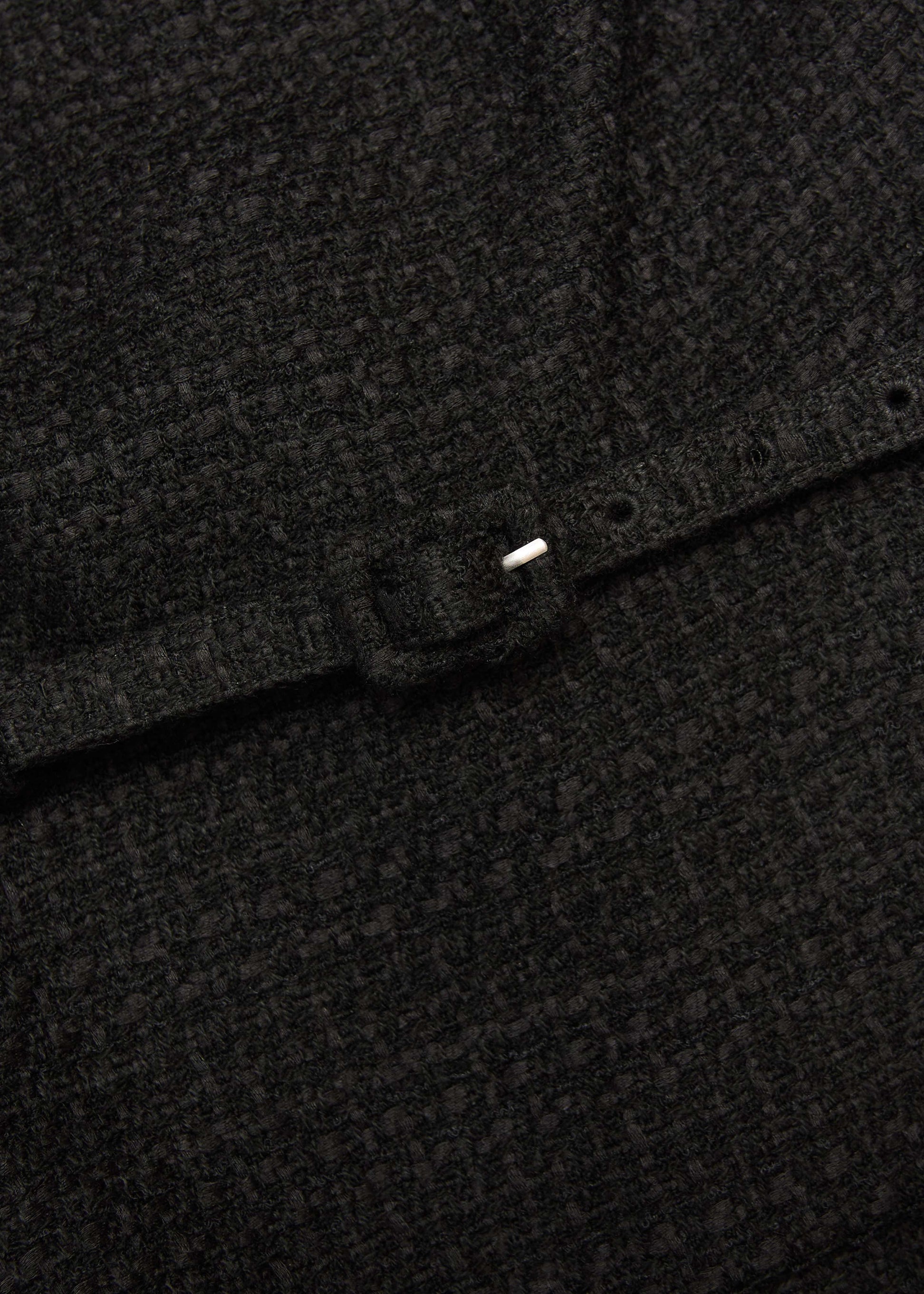 Asymmetrical Twist Peplum Boucle Dress