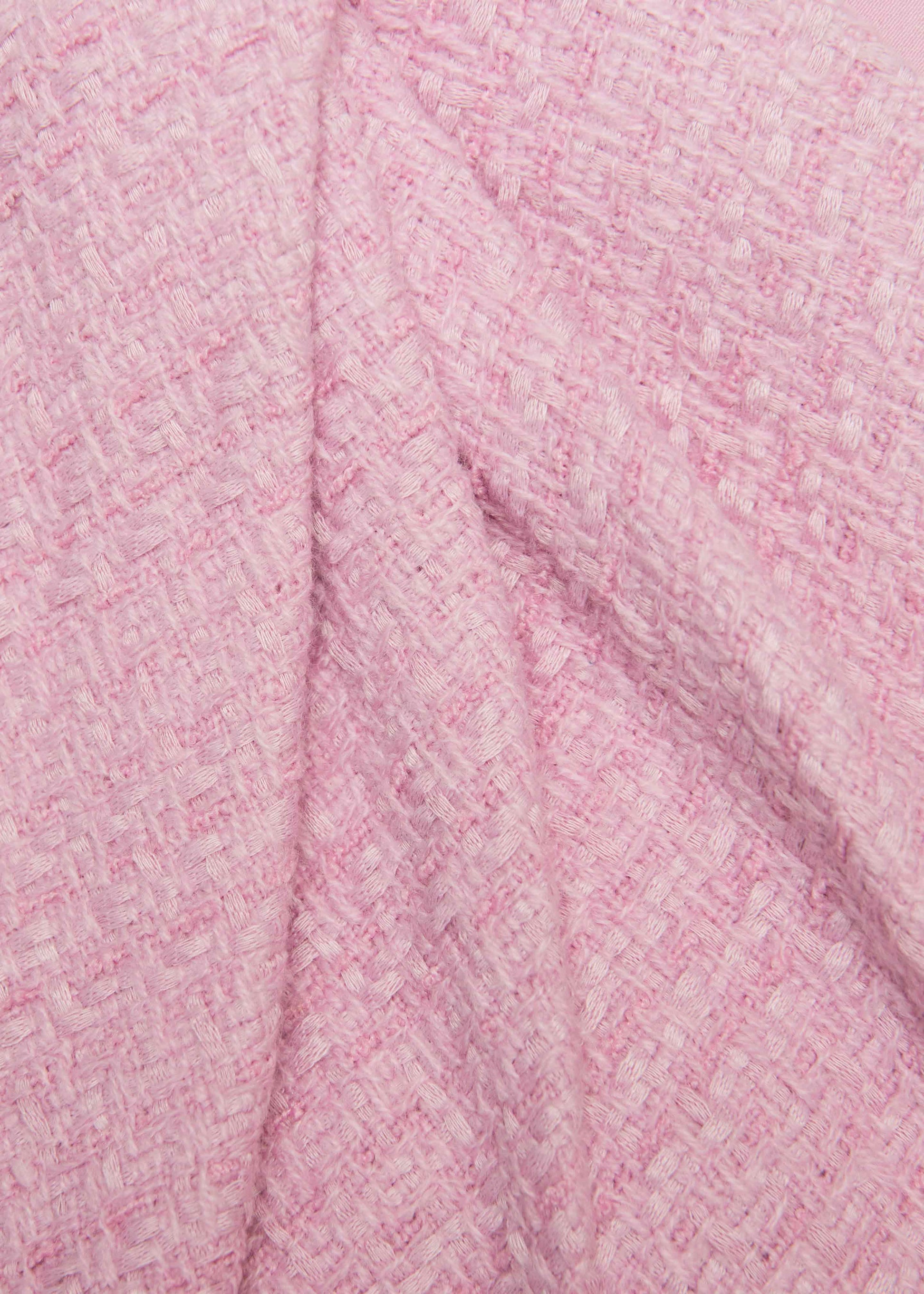 Asymmetrical Twist Belted Boucle Dress