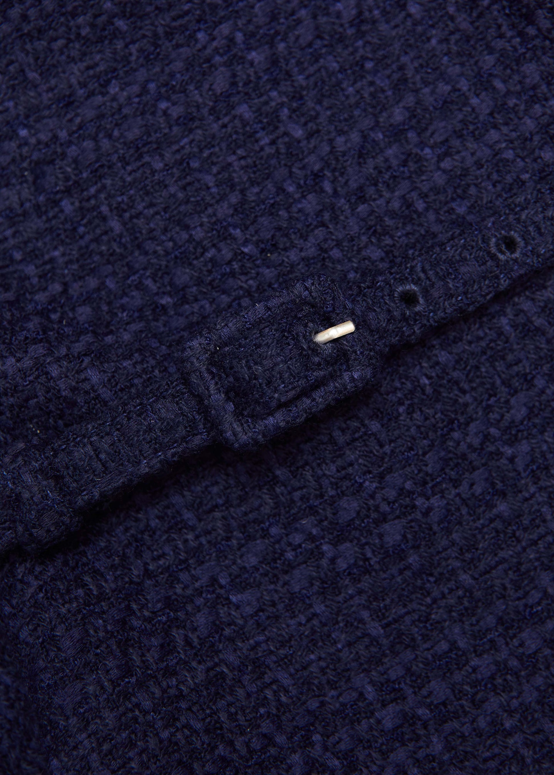 Back view of a model wearing the Leather Belt in Black