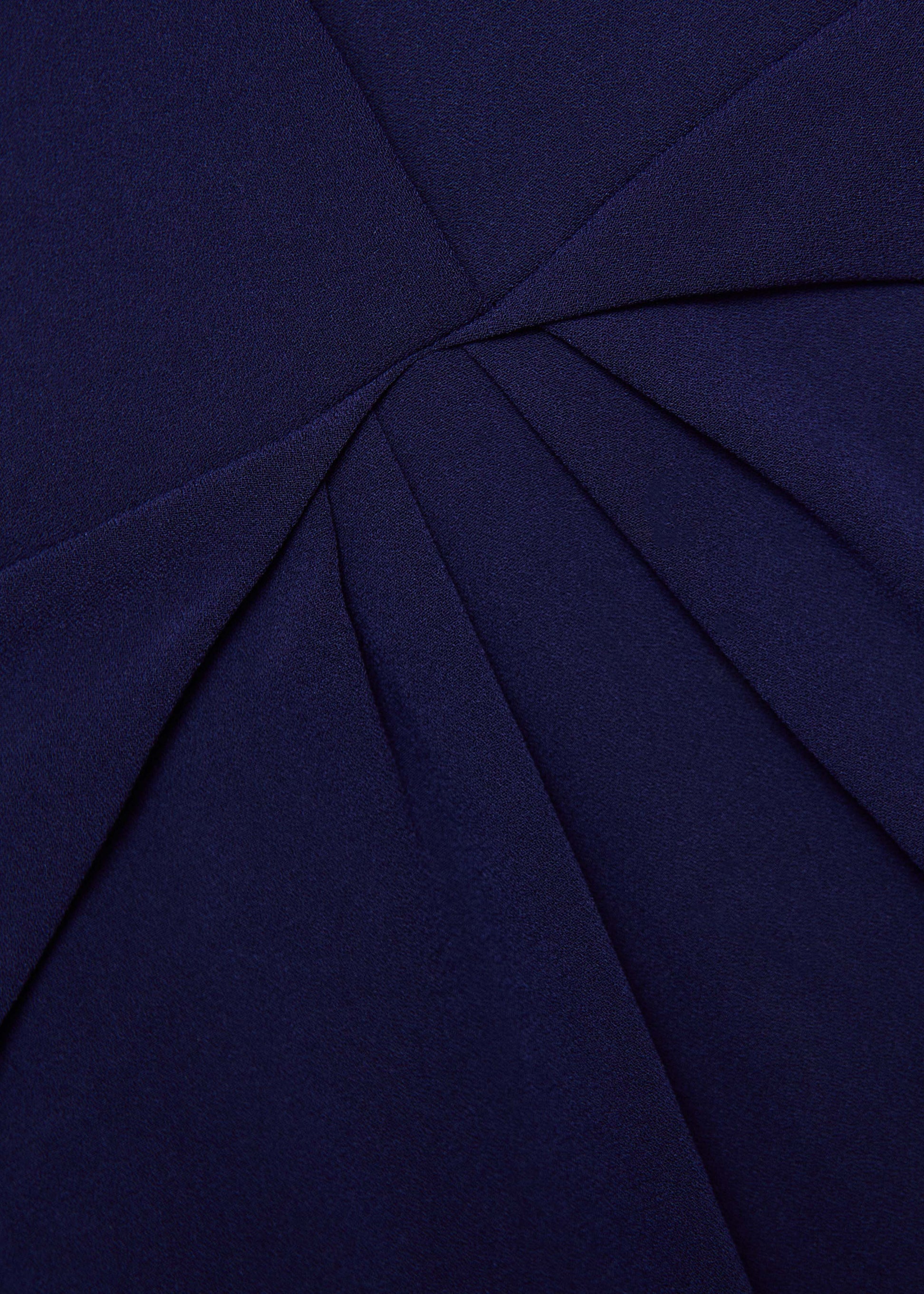 Gathered Drape Hip Midi Dress