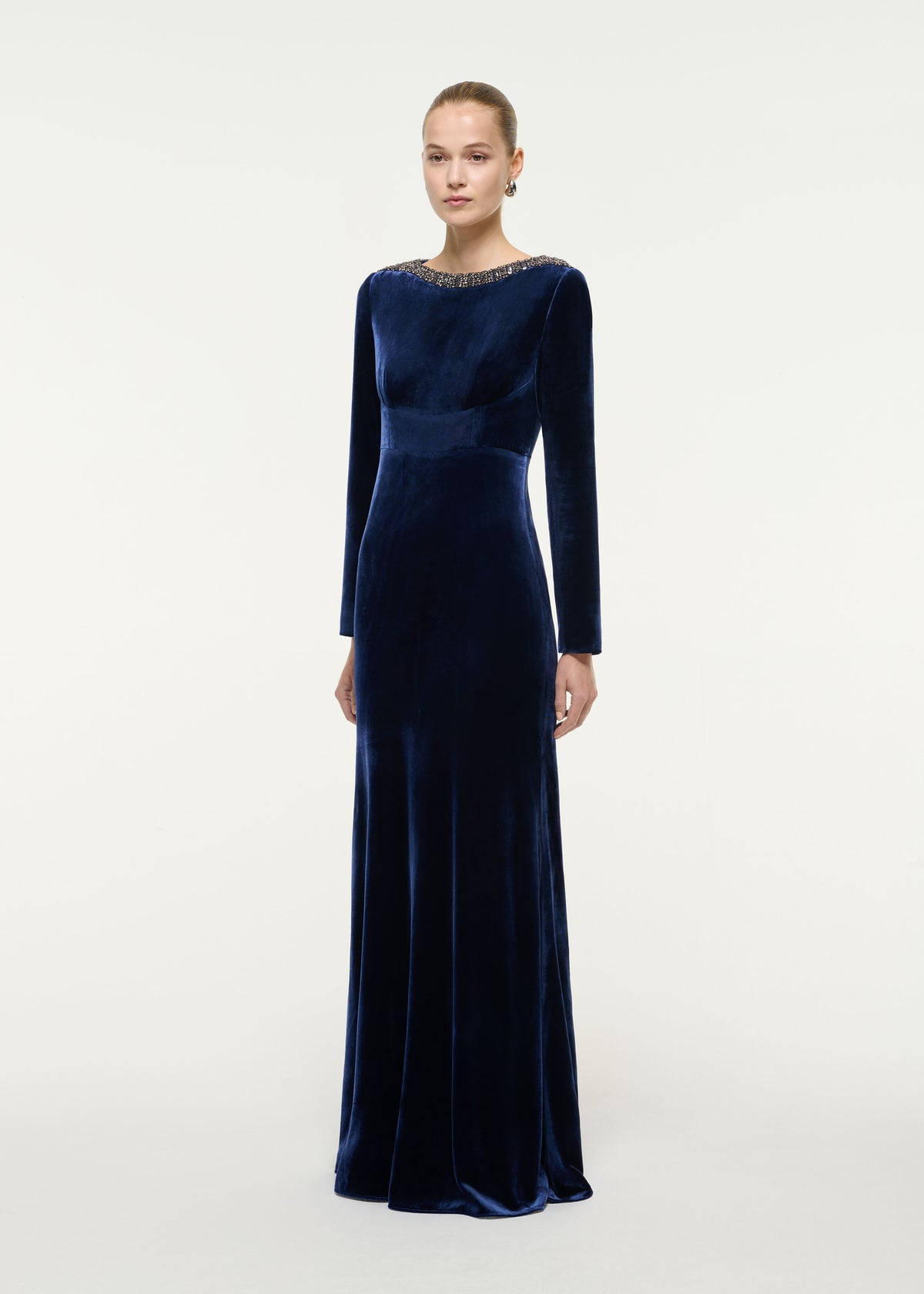 Long Sleeve Velvet Gown