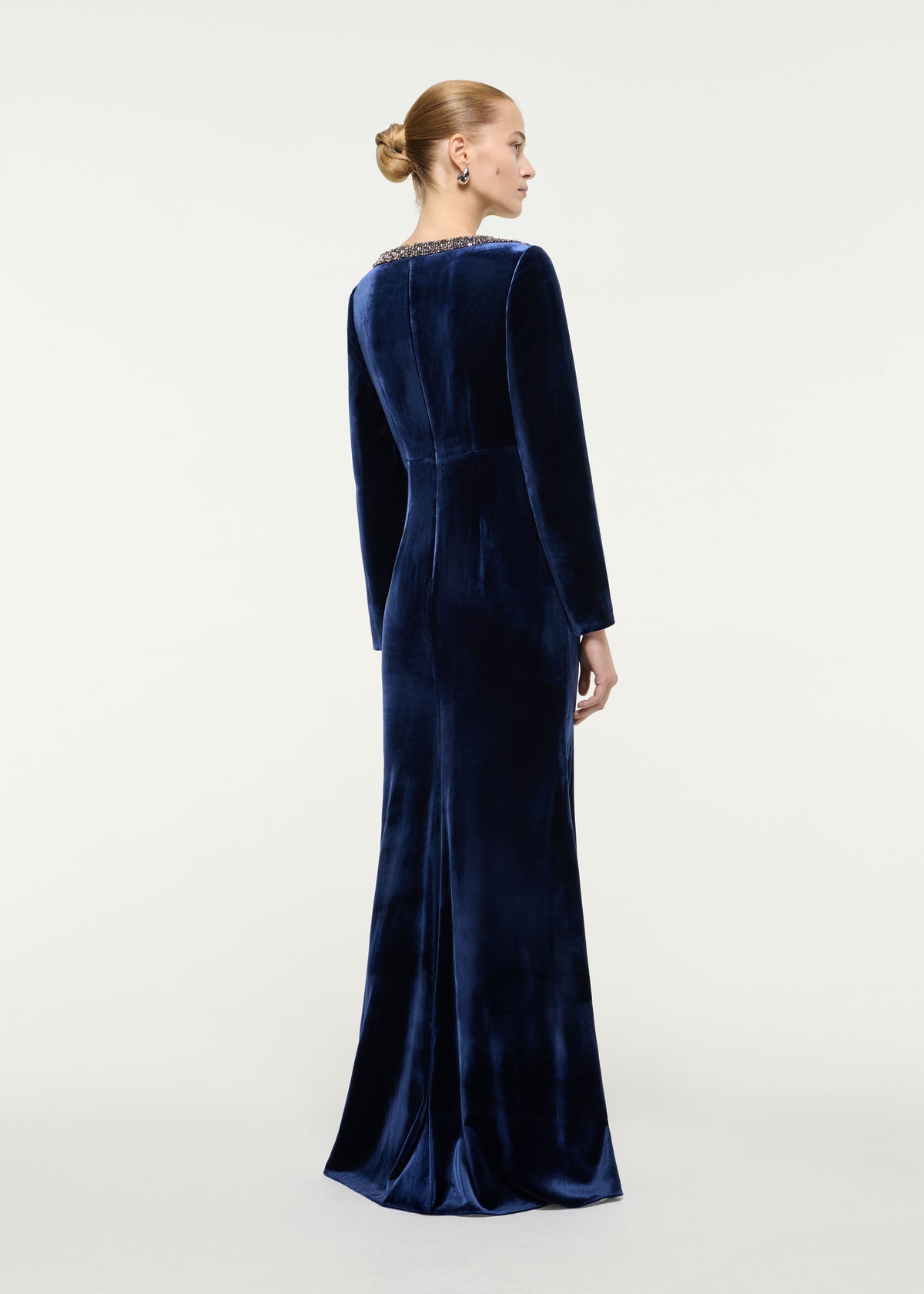 Long Sleeve Velvet Gown