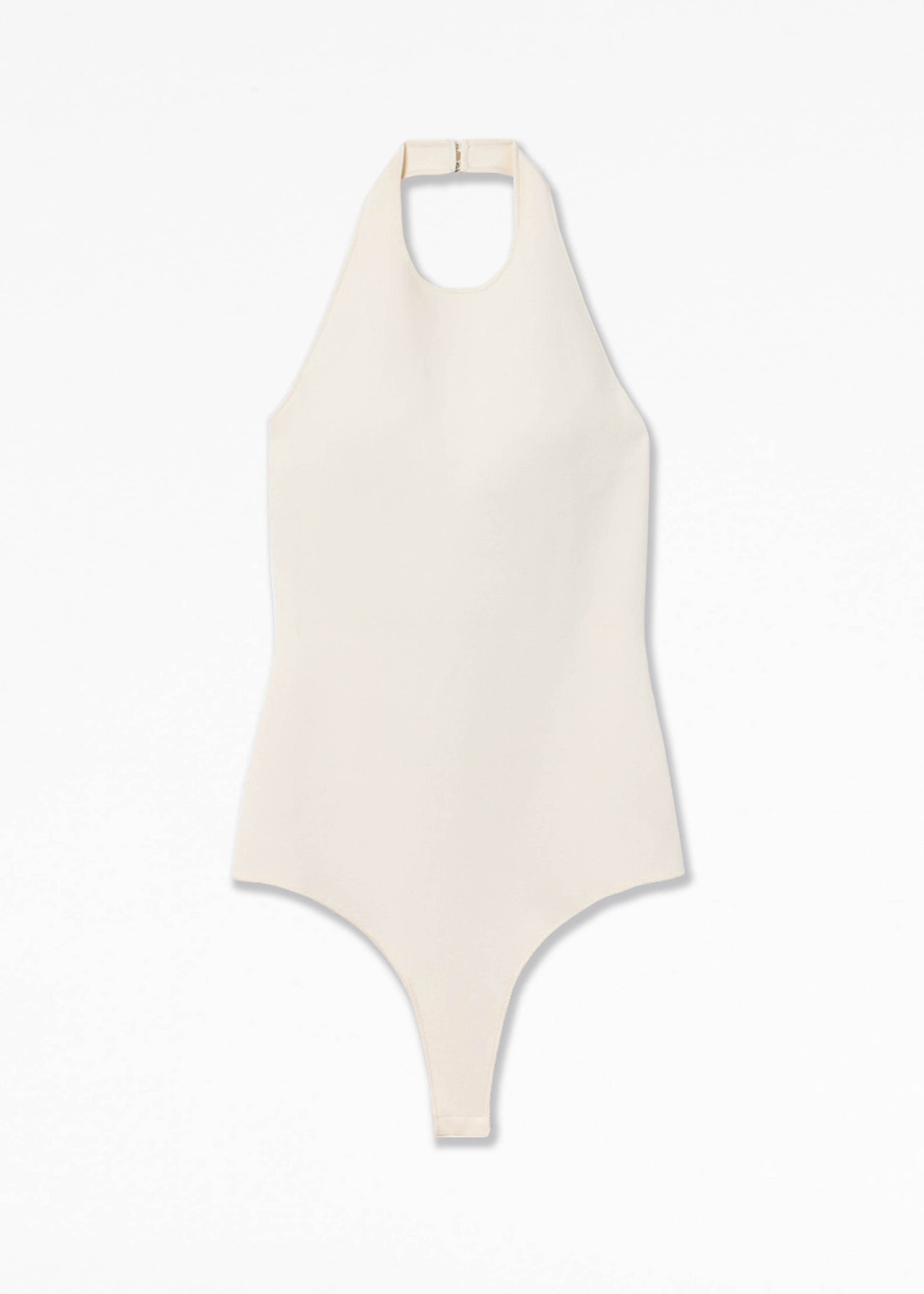 Halter Neck Flat Knit Bodysuit