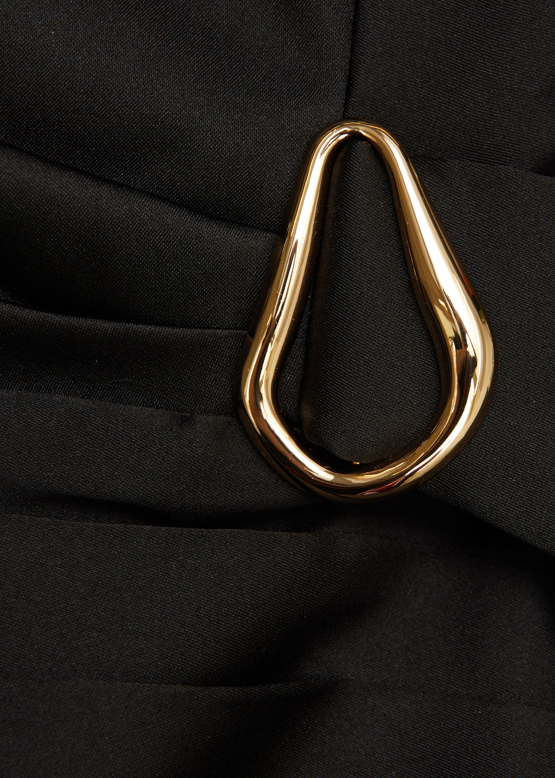 Draped Taffeta Mini Dress