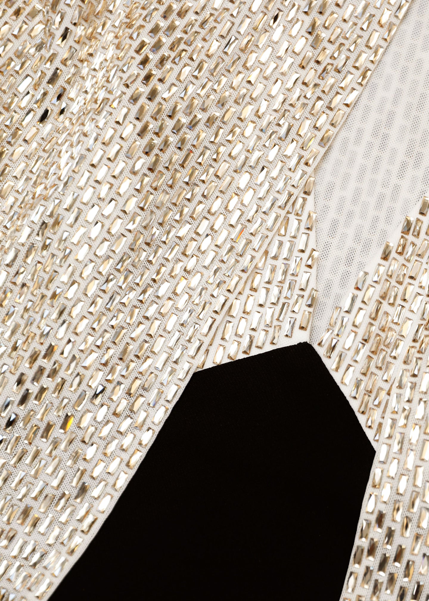Contrast Diamante Cape Gown