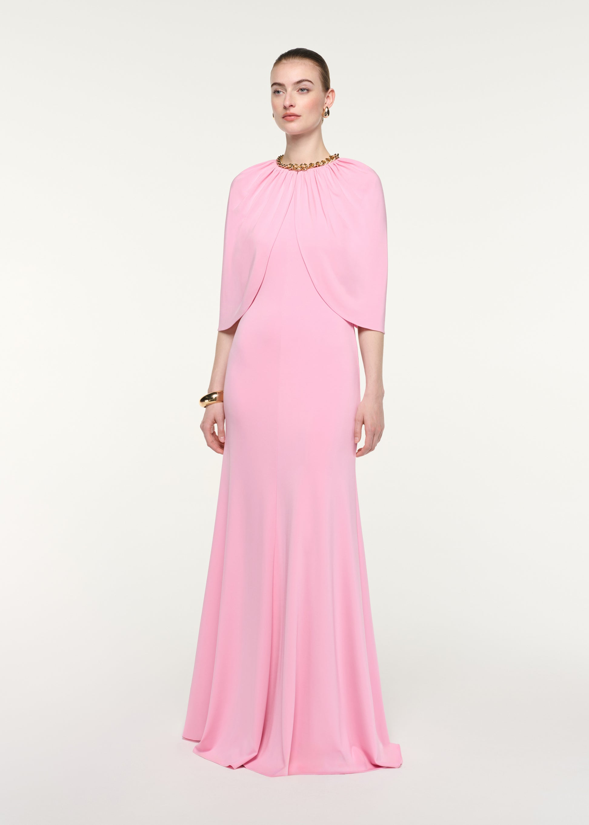Gatehred Cape Jersey Gown