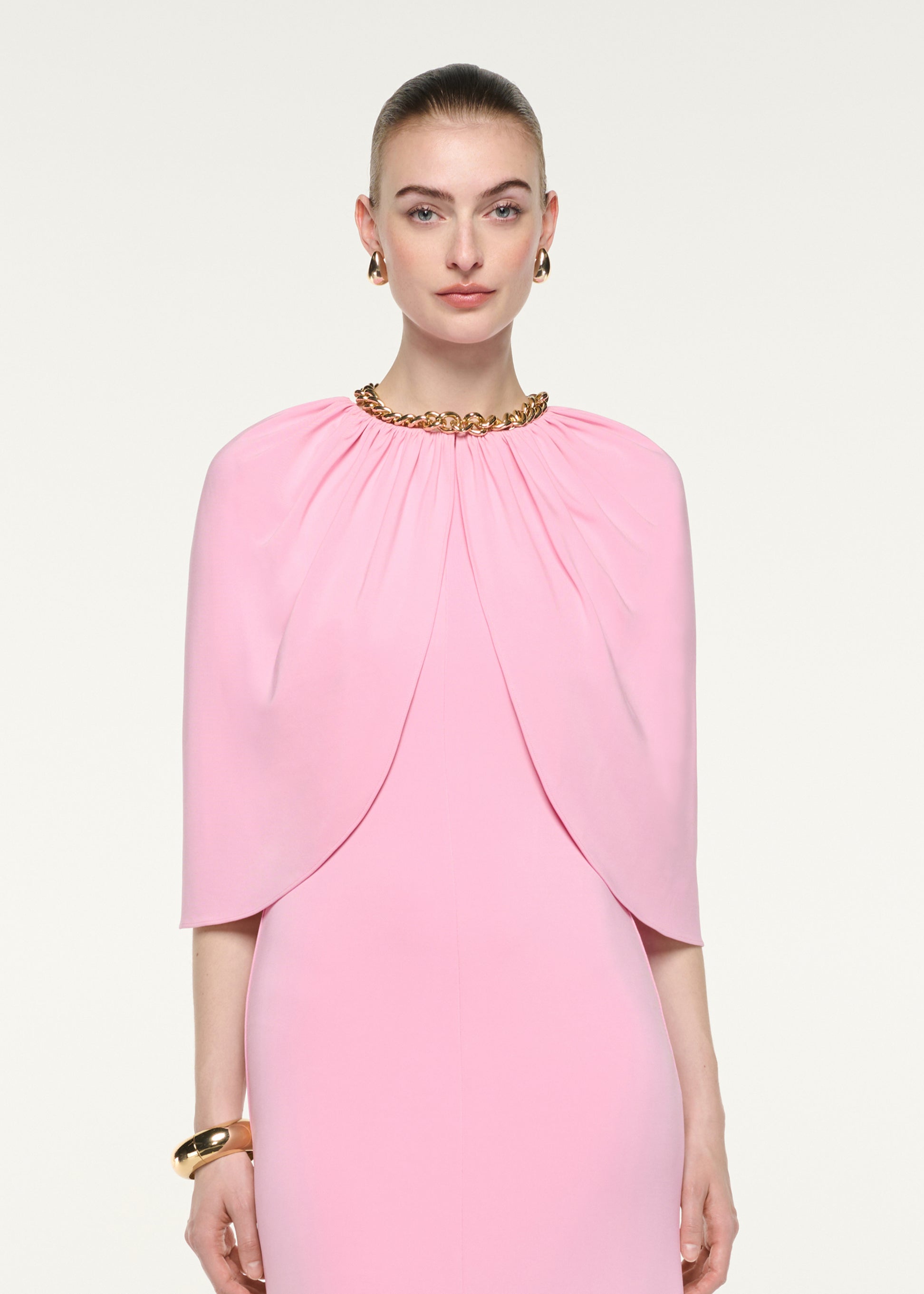 Gatehred Cape Jersey Gown