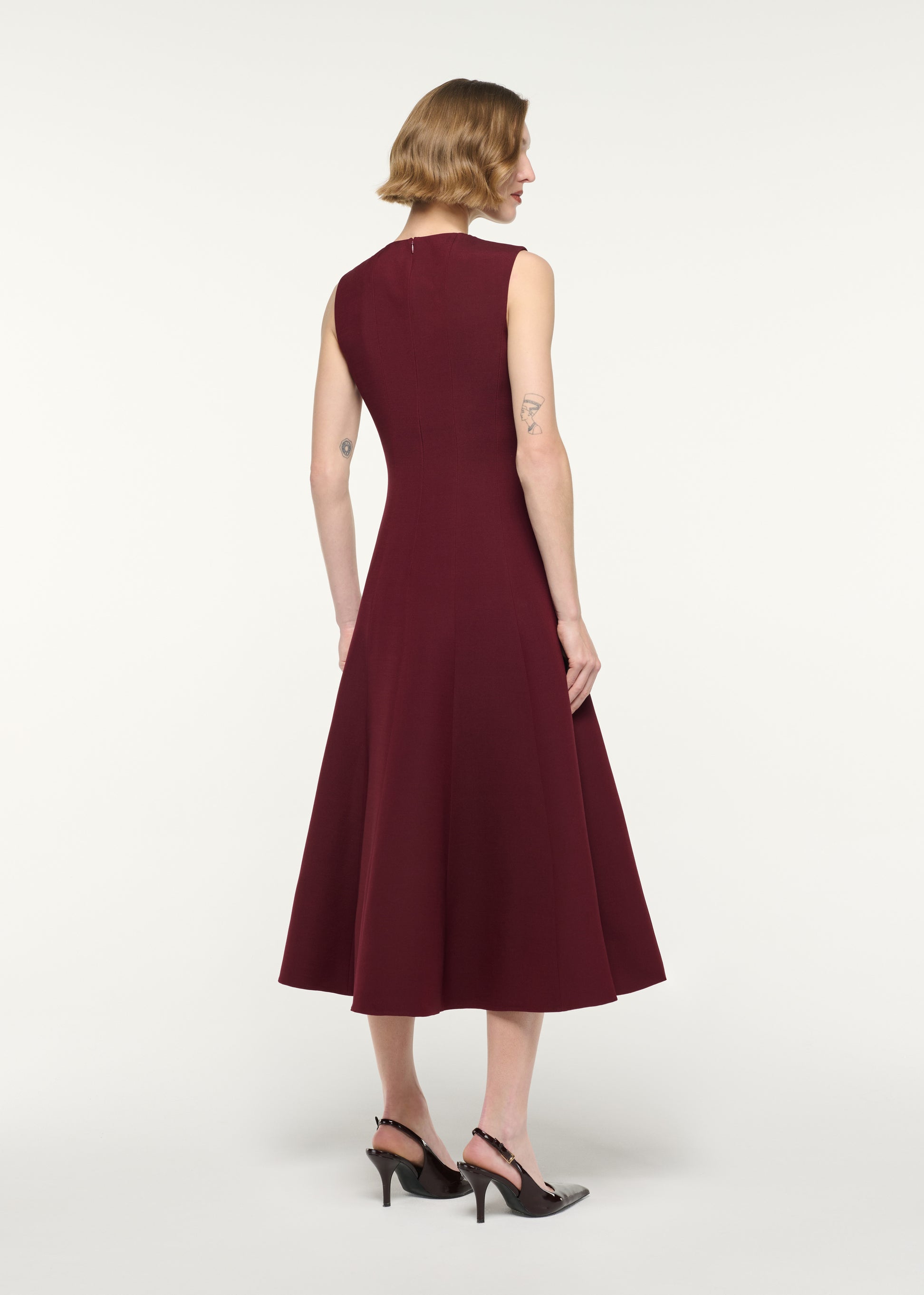 Asymmetrical Twist Midi Dress
