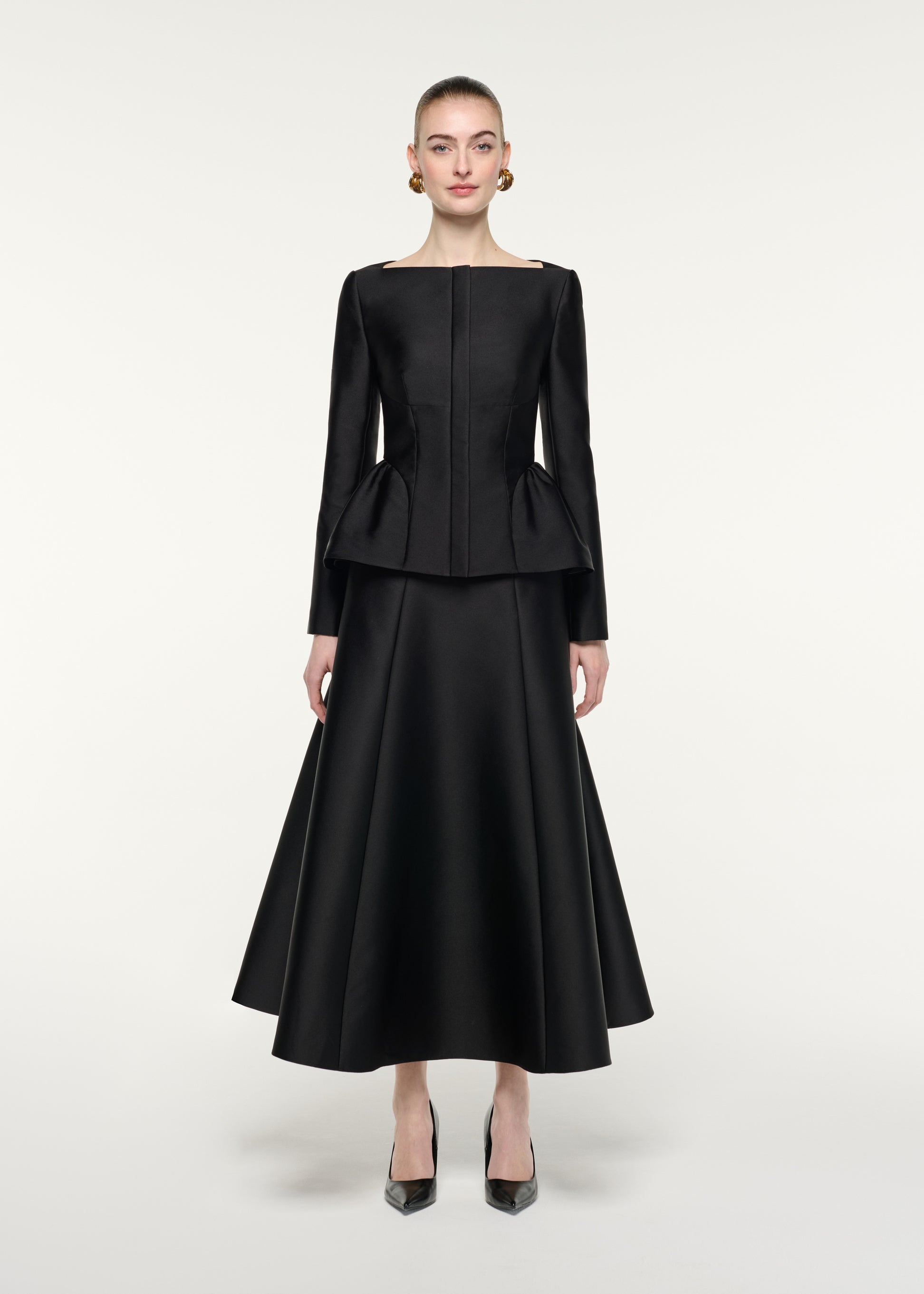 Long Sleeve Peplum Detail Jacket