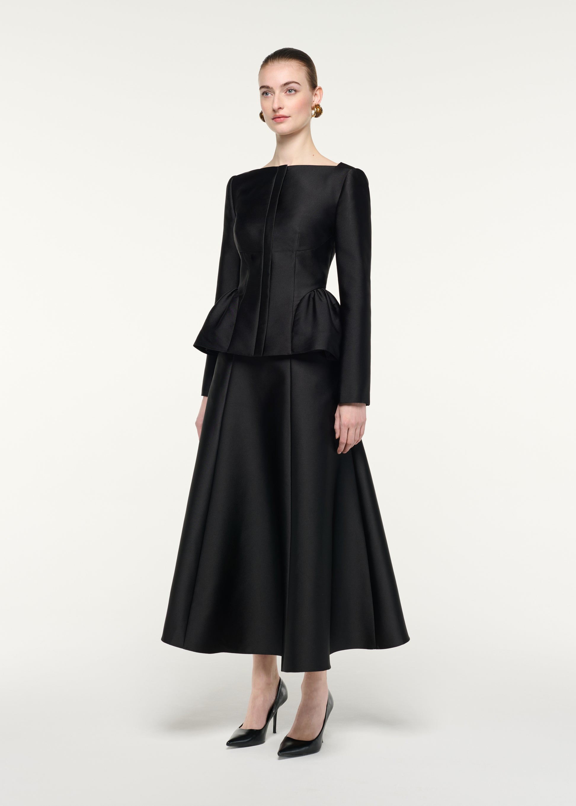 Long Sleeve Peplum Detail Jacket