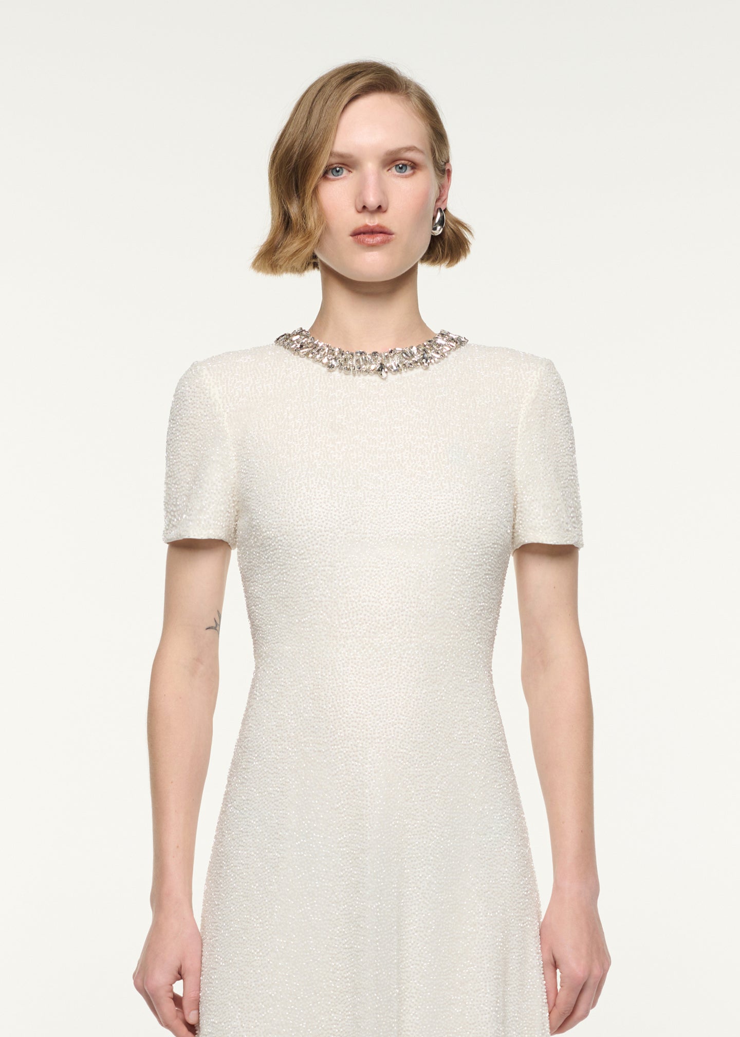 Crystal Beaded Midi Dress