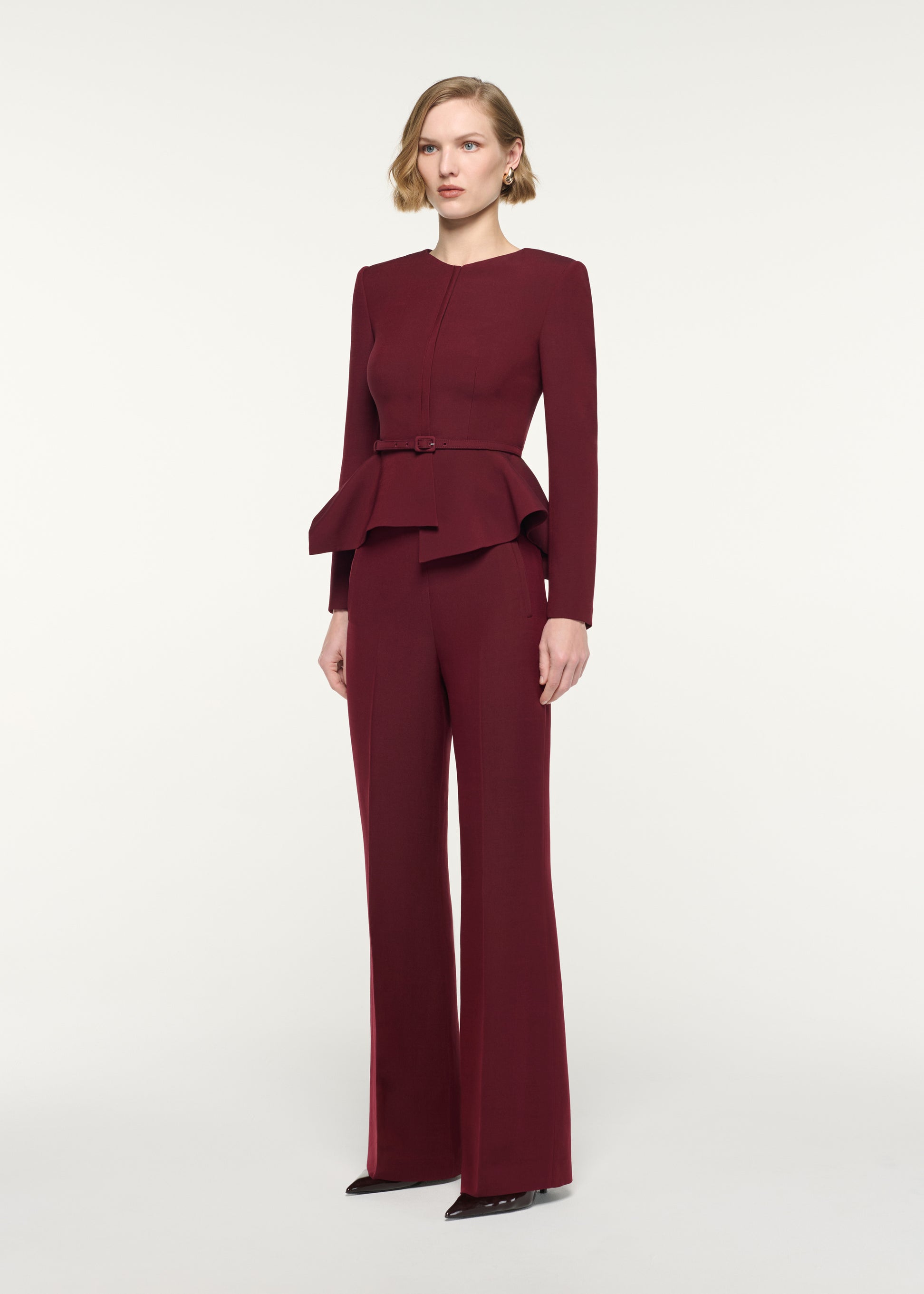 Origami Drape Peplum Jacket