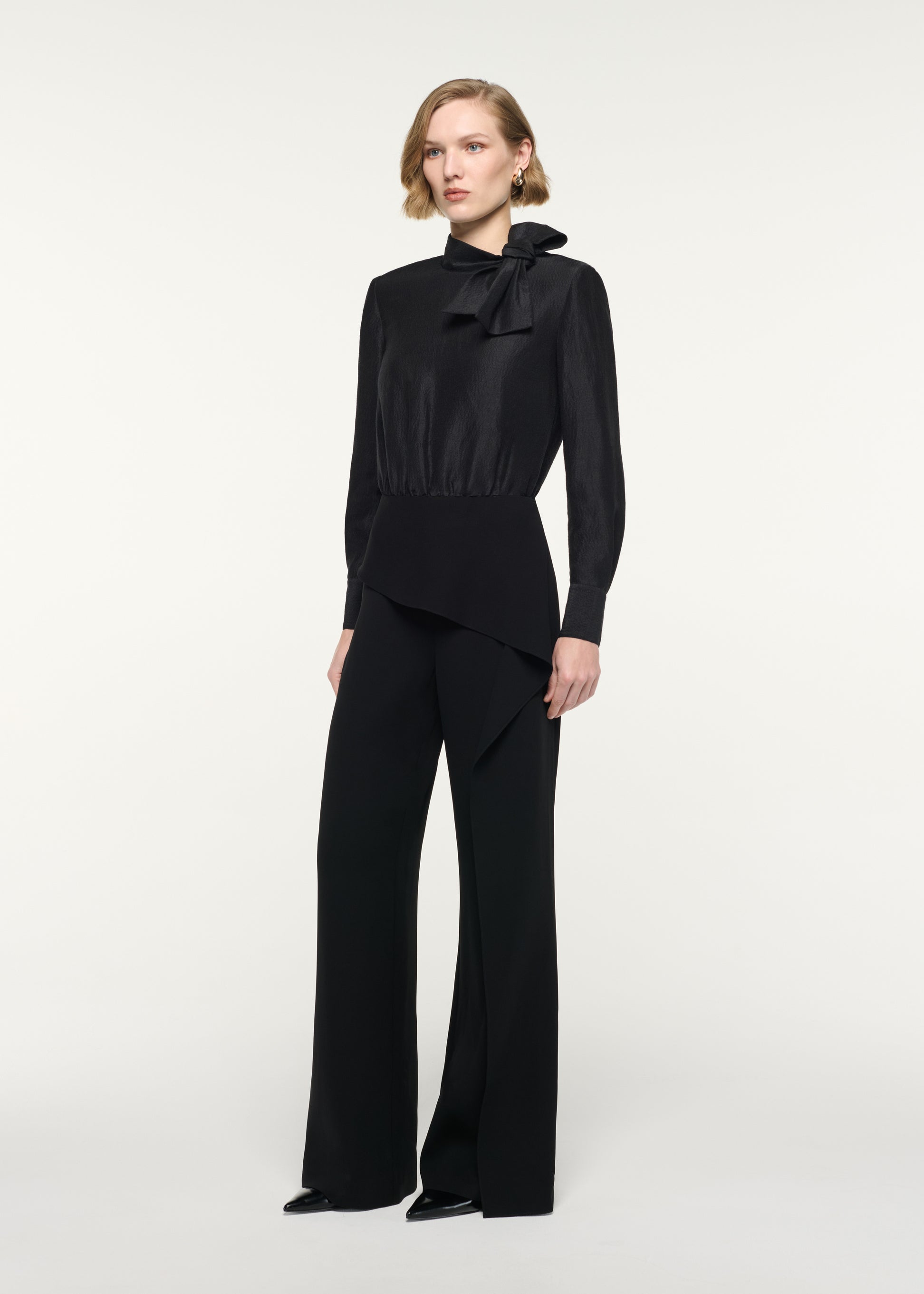 Draped Slim Fit Trouser