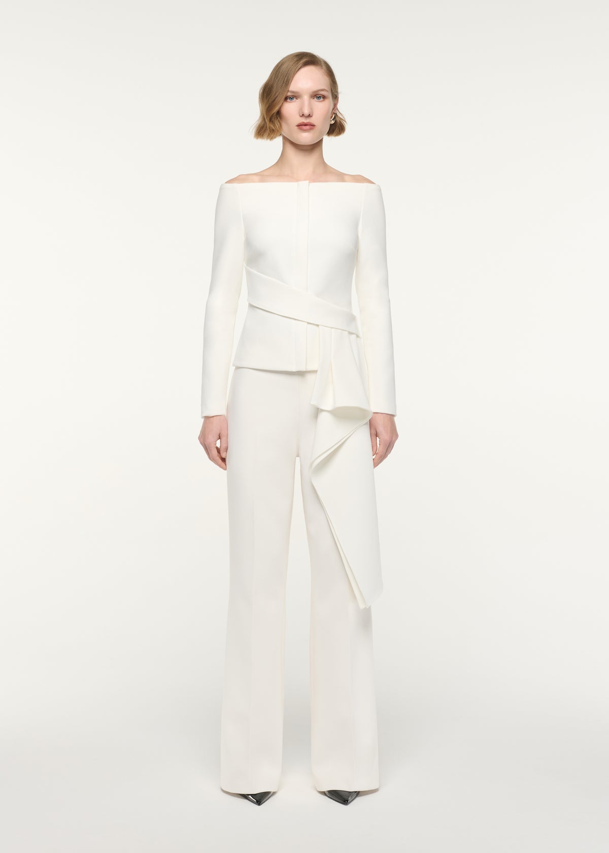Front view of a model wearing the Wide Fit Trouser