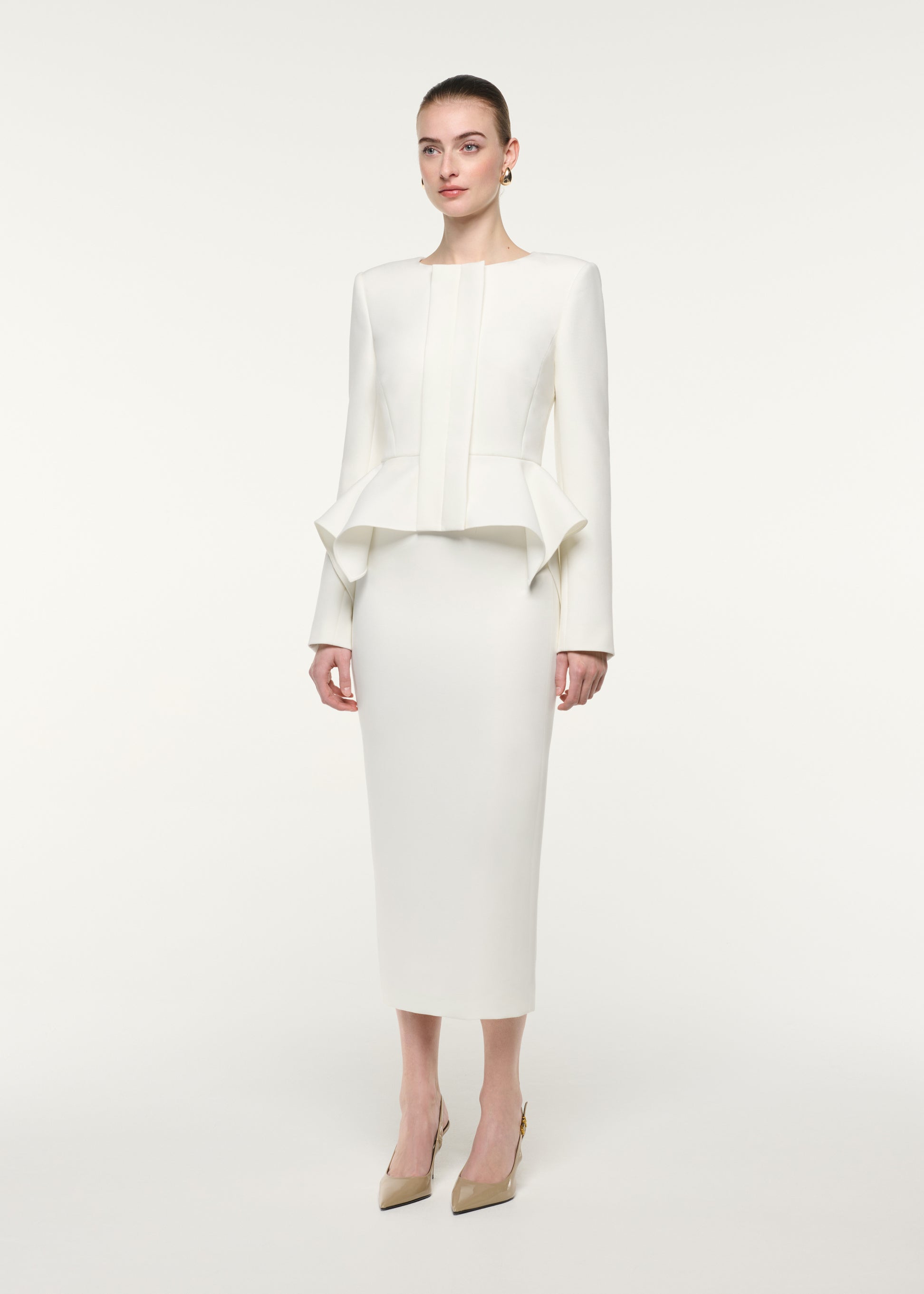 Crepe Midi Skirt