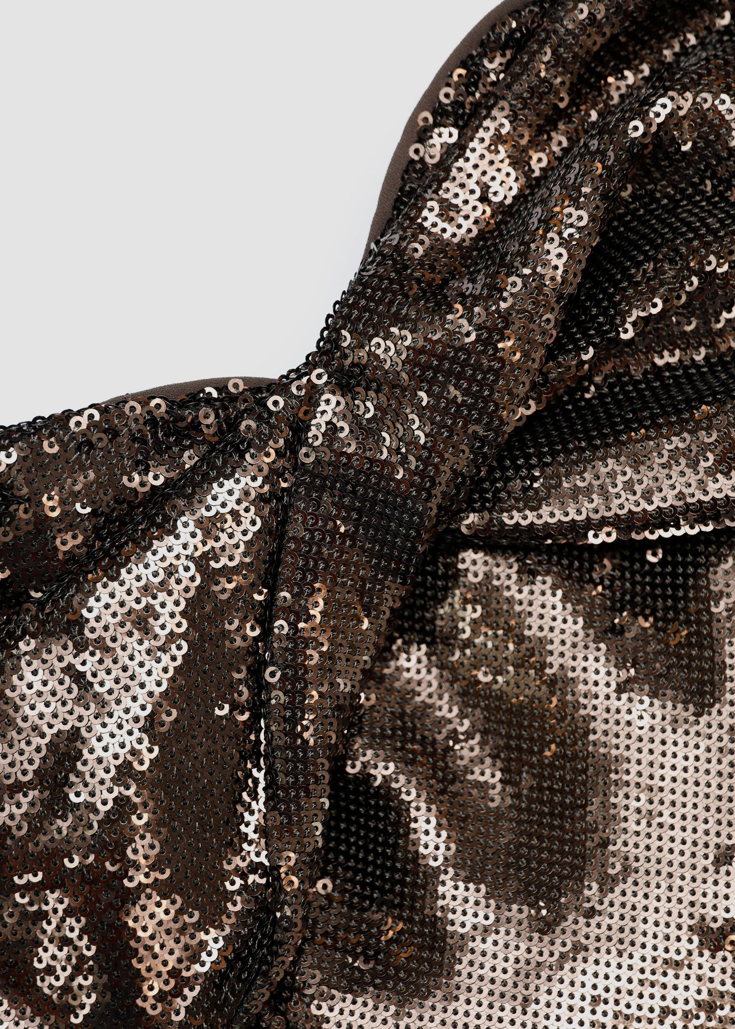 Twist Drape Sequin Dress