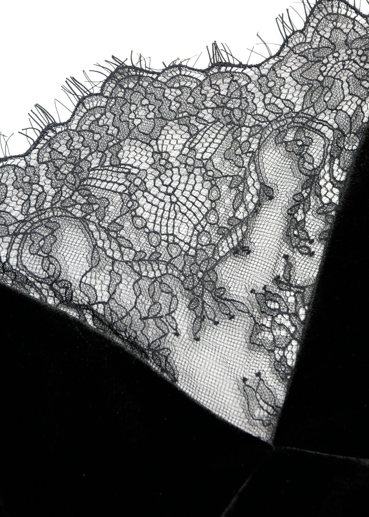 Lace Insert Scuba Velvet Dress