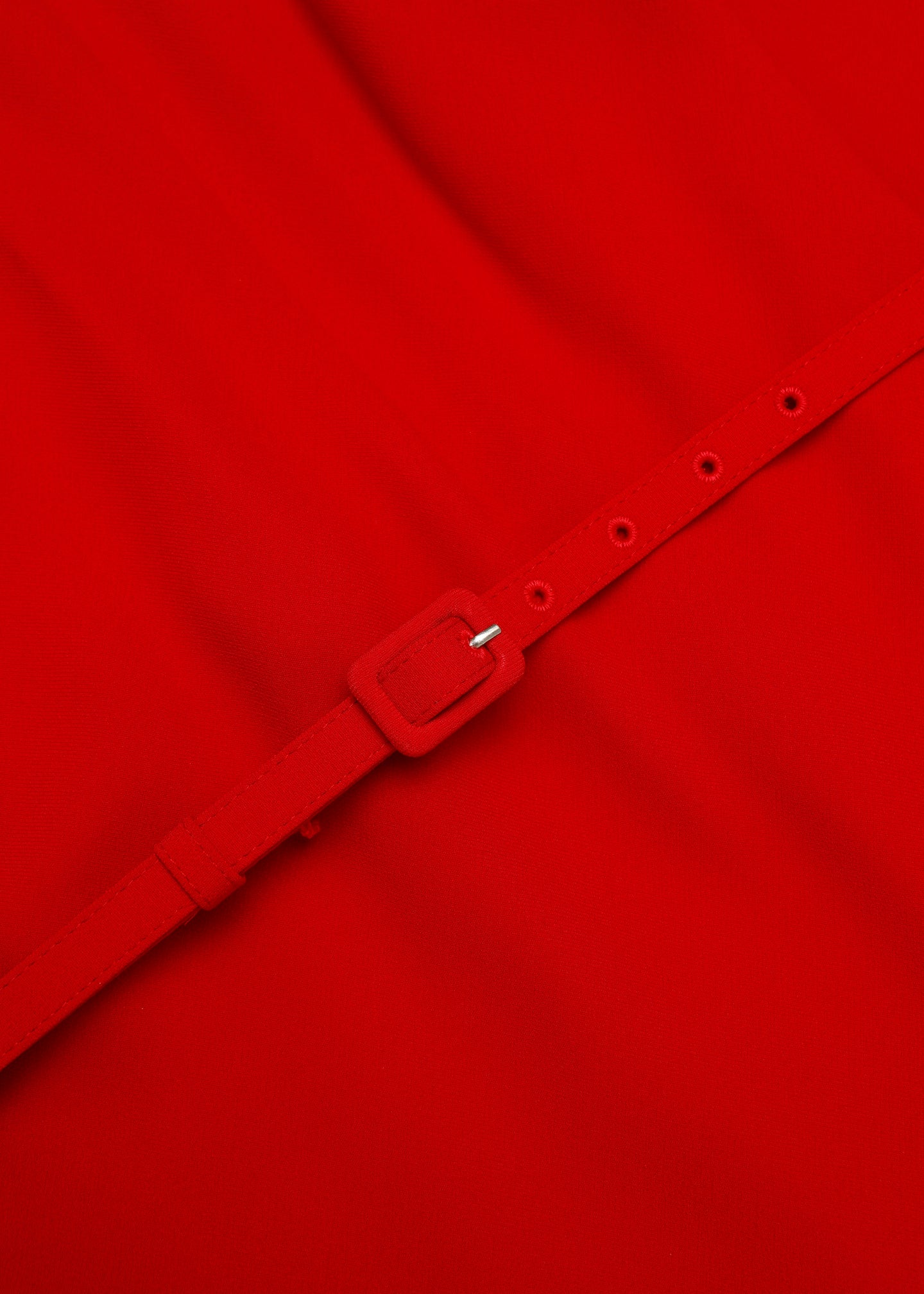 Light Cady Belted Cape Dress