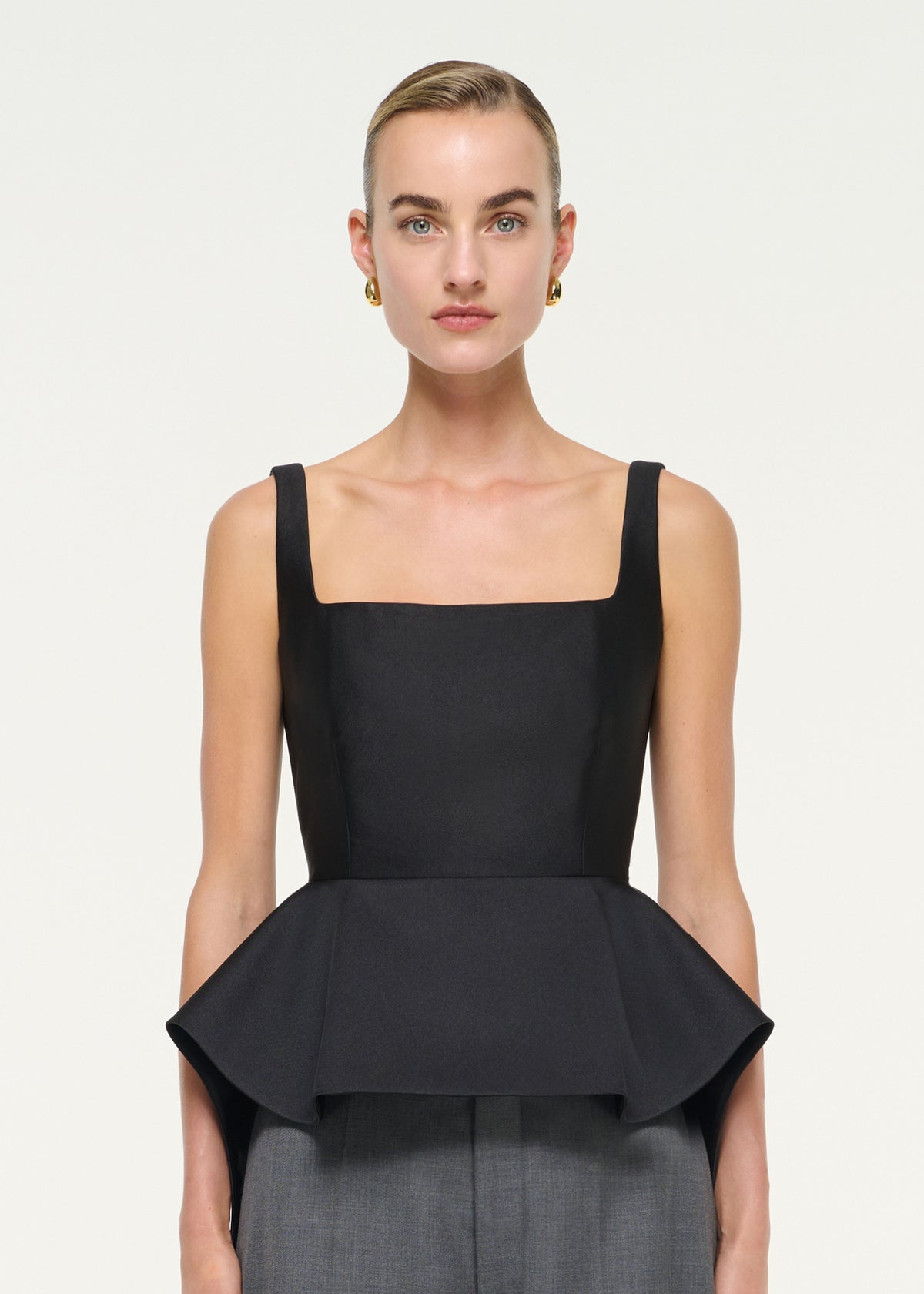 Taffeta Peplum Top