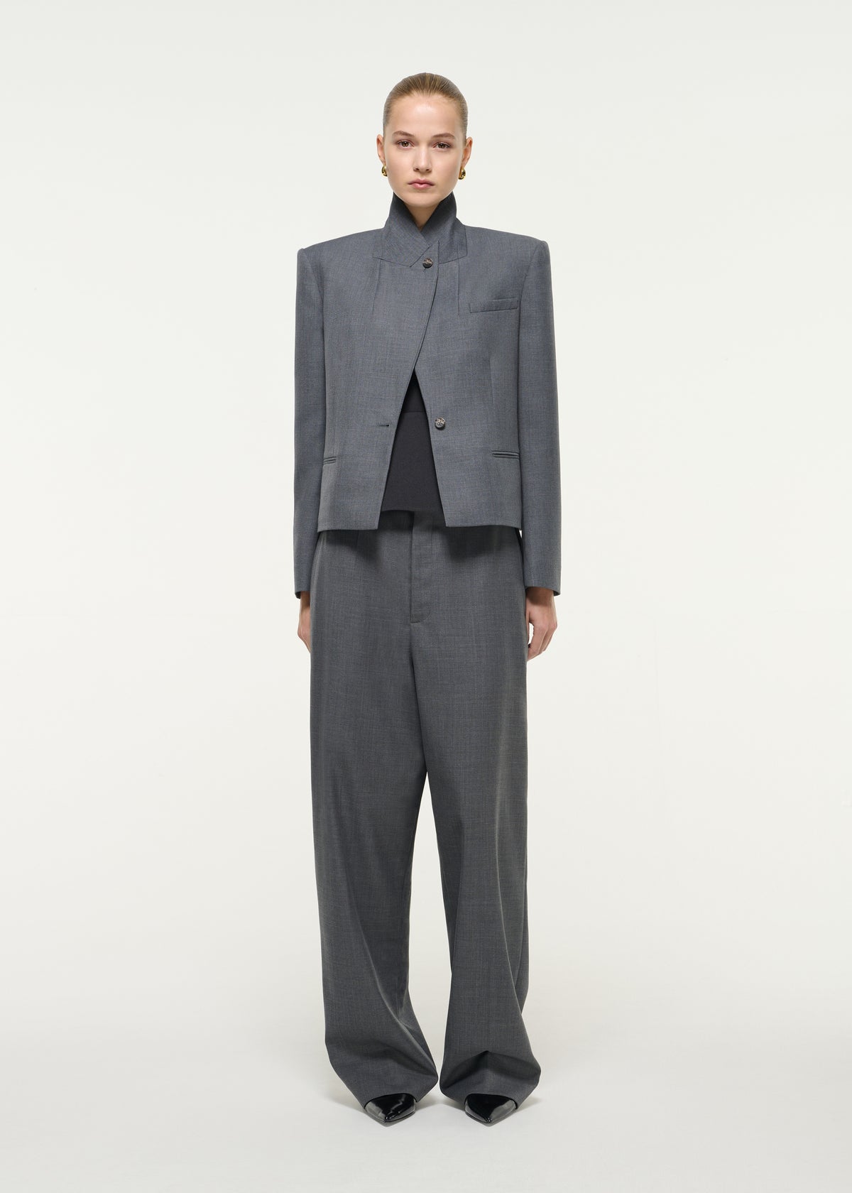 High Collar Tailored Jacket