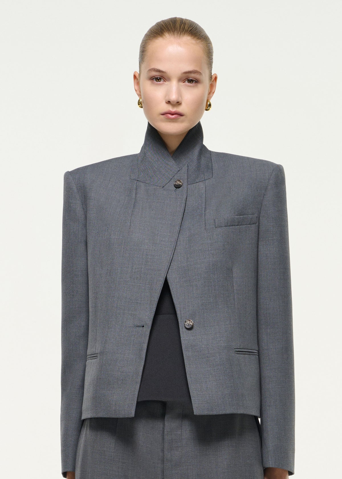 High Collar Tailored Jacket