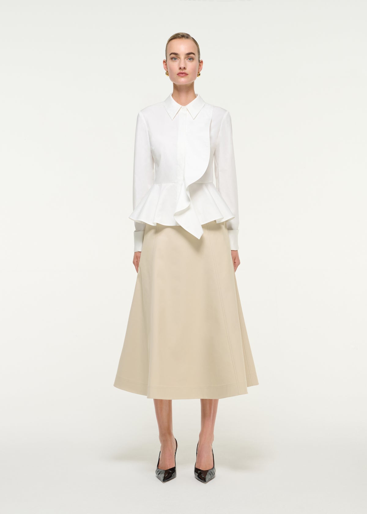 Gabardine Flared Skirt