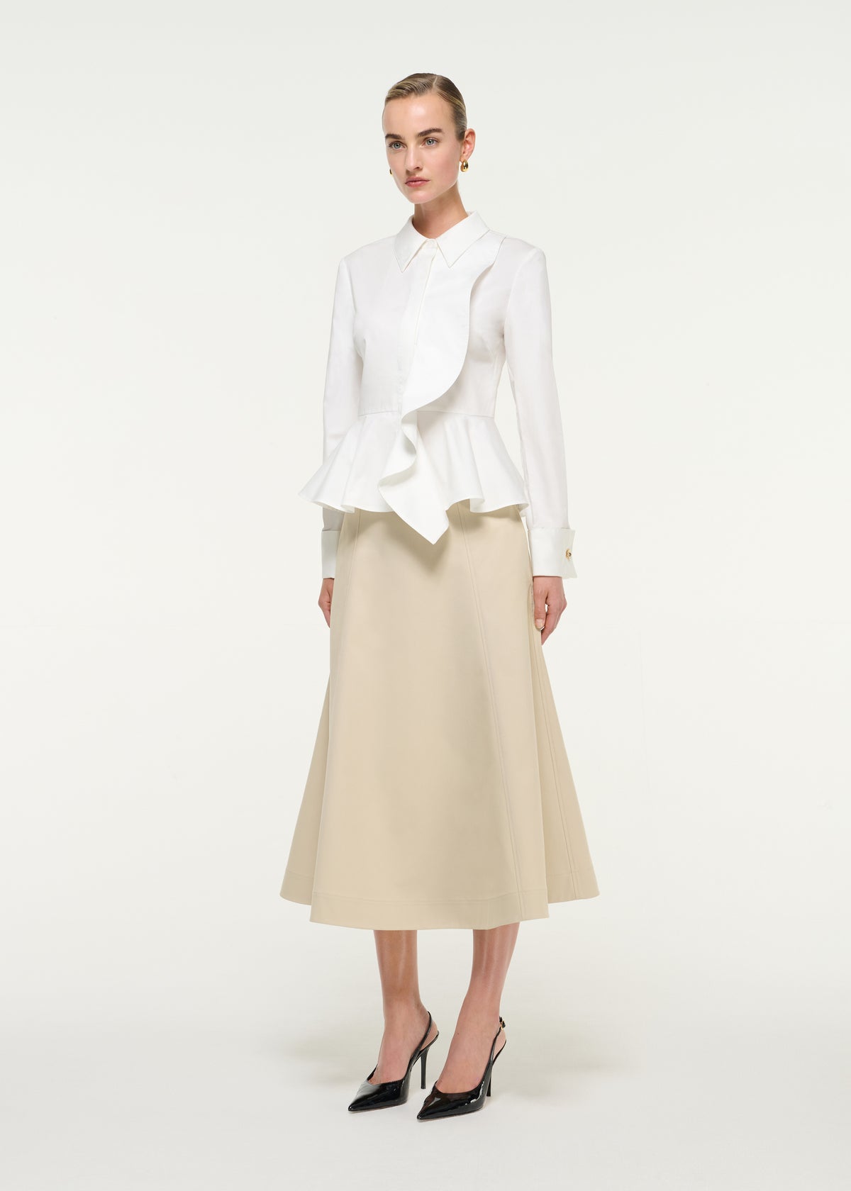 Gabardine Flared Skirt
