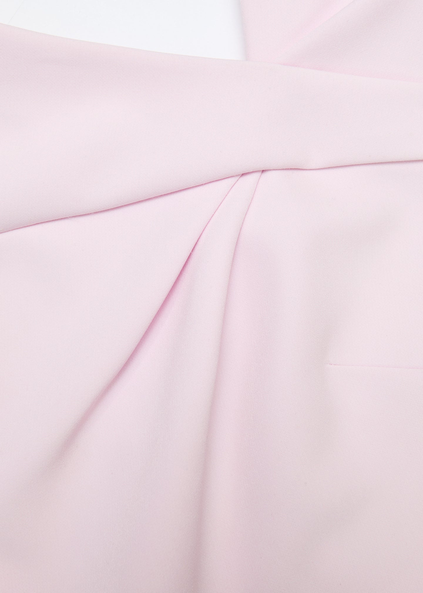 A close up of the fabric for the Asymmetric Twist Drape Midi Dress in Pink