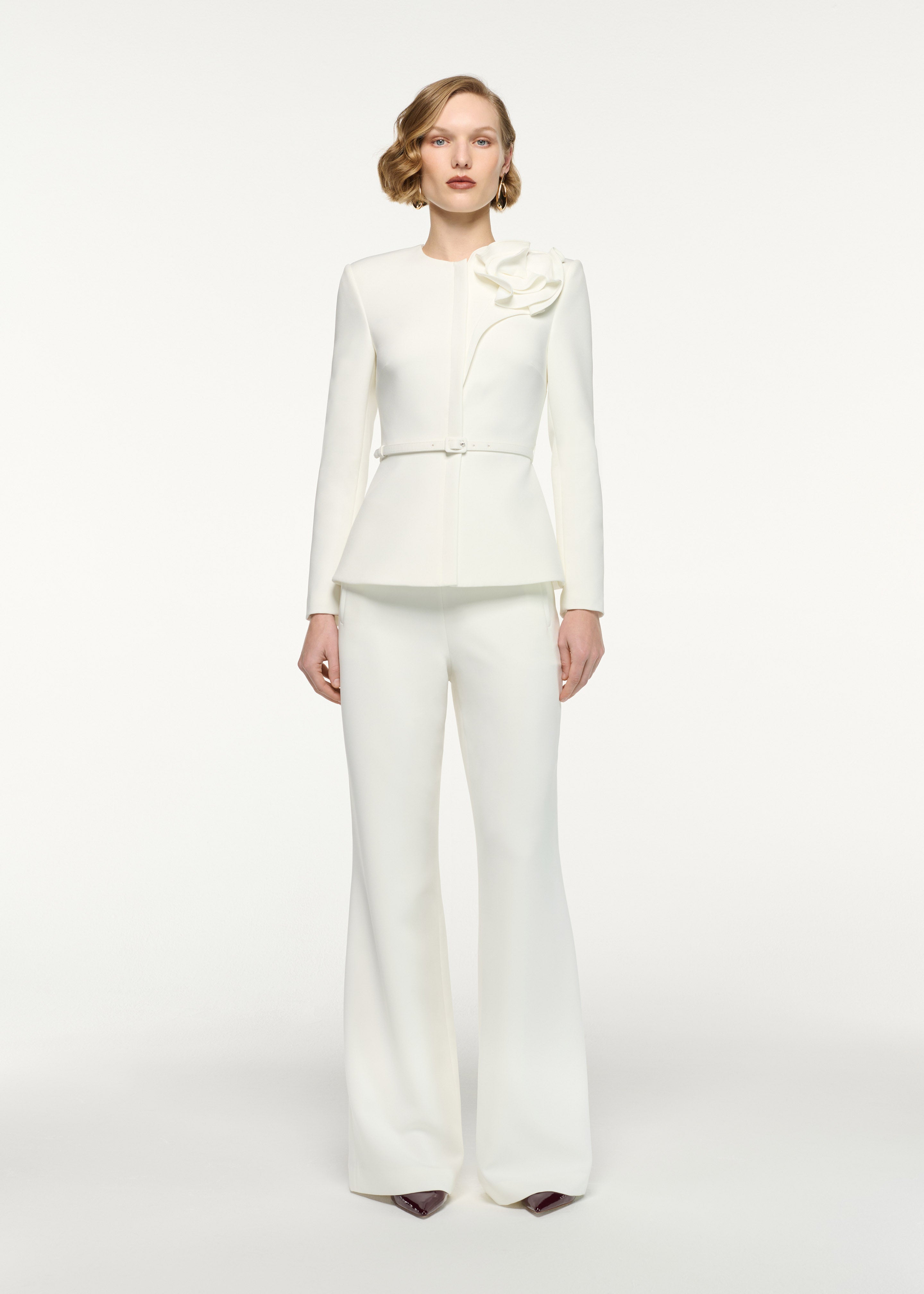 Flower Belted Jacket Cream – Roland Mouret