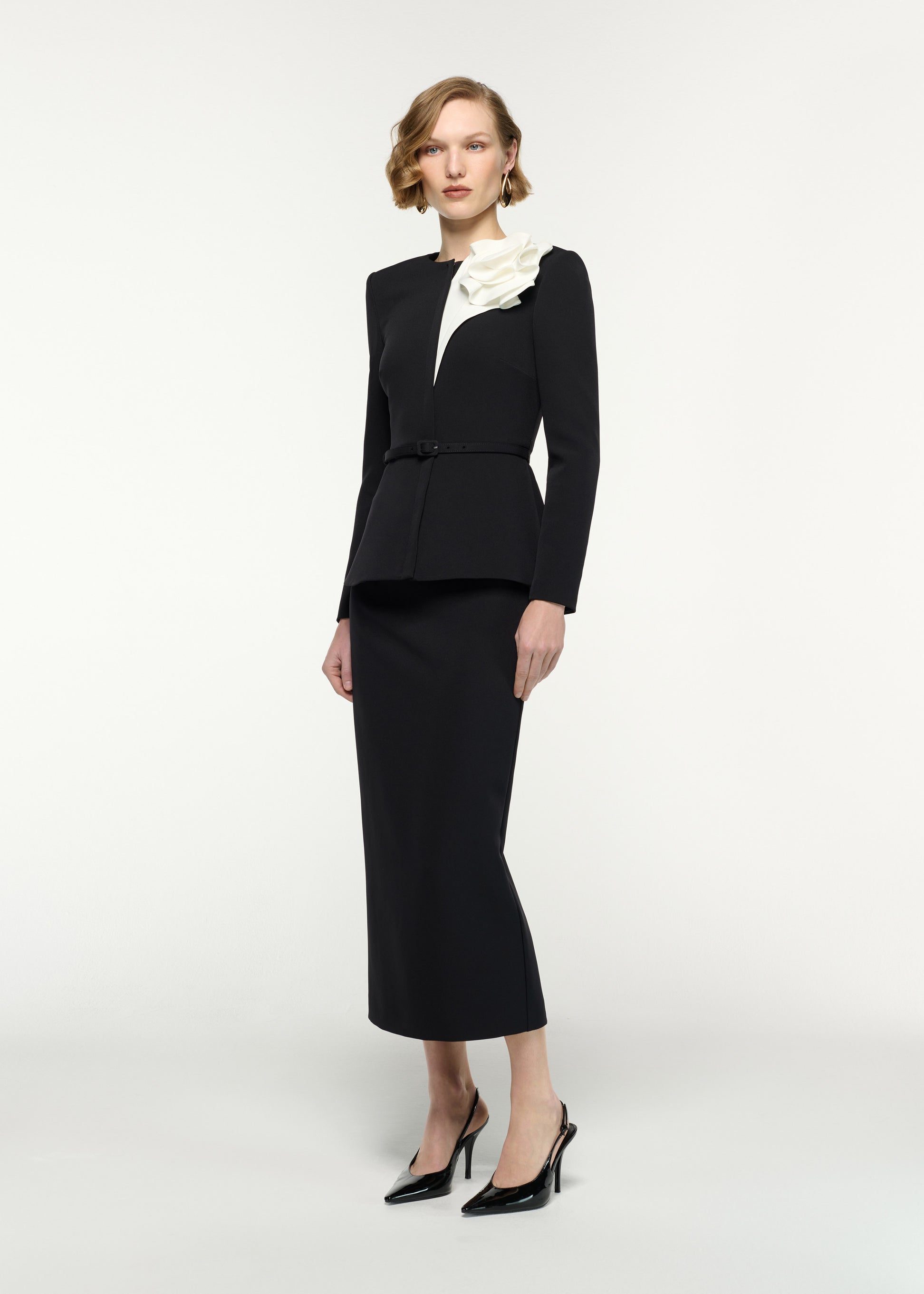 Column Fit Midi Skirt