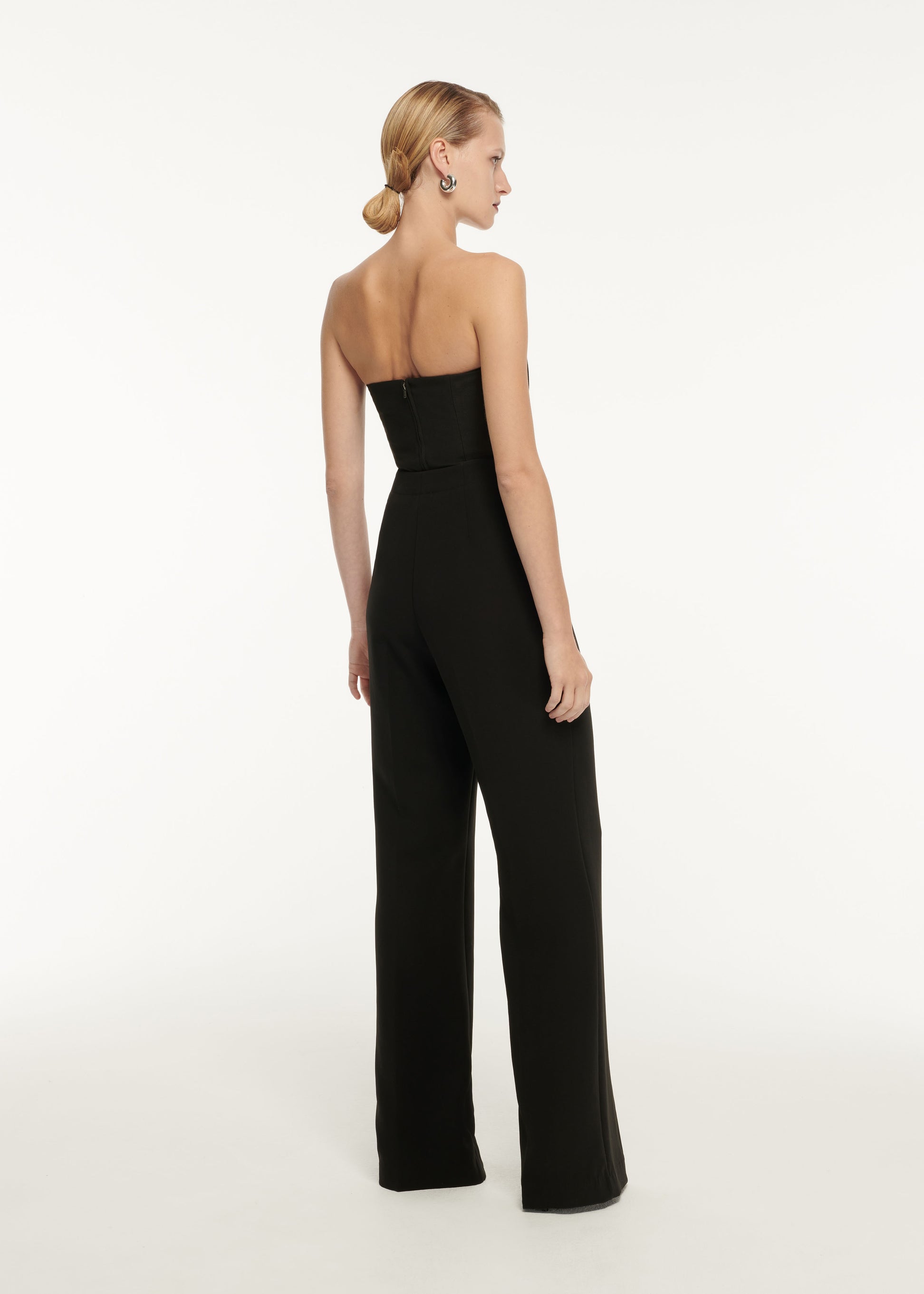 The back of a woman wearing the