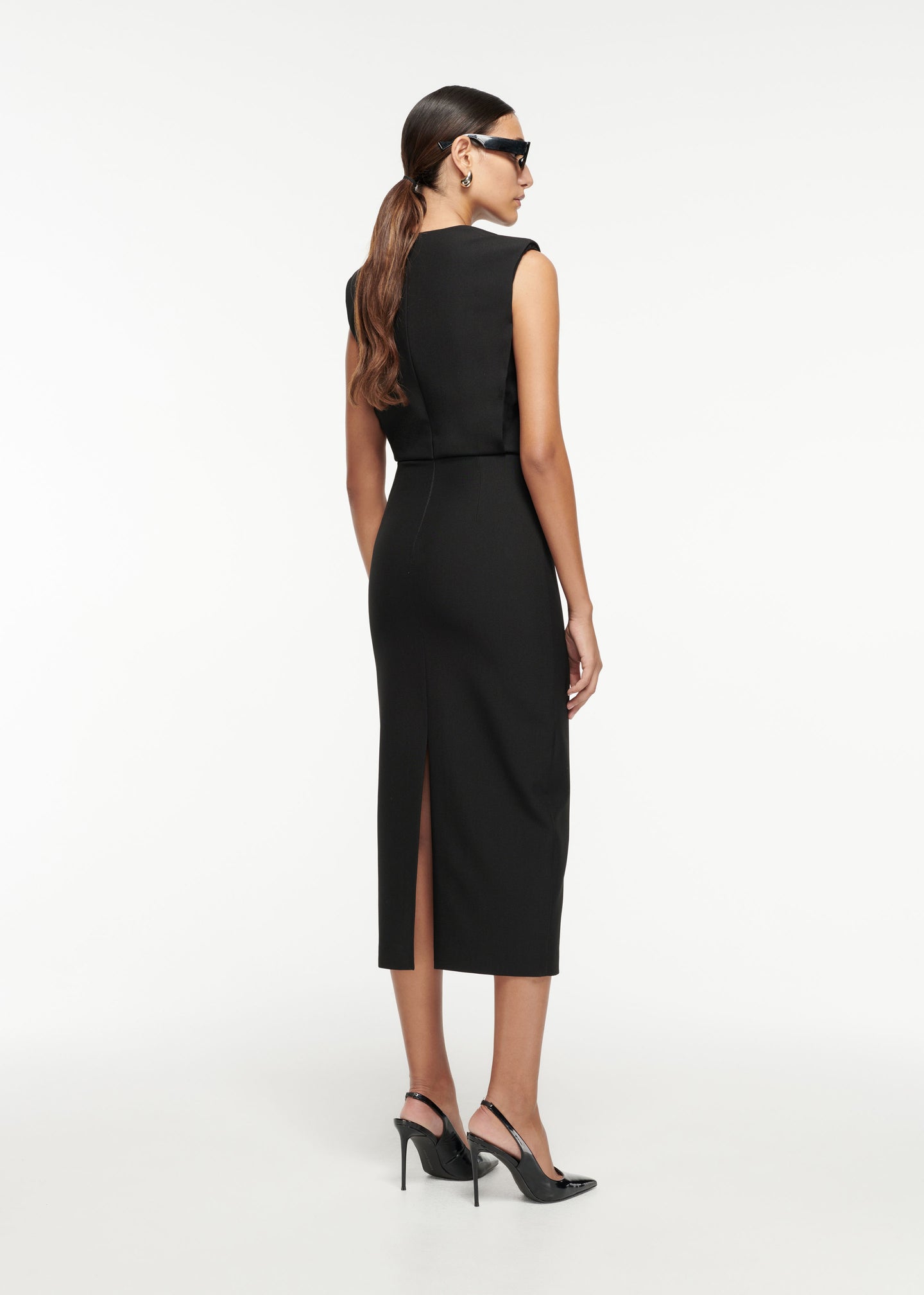 Crepe Midi Dress