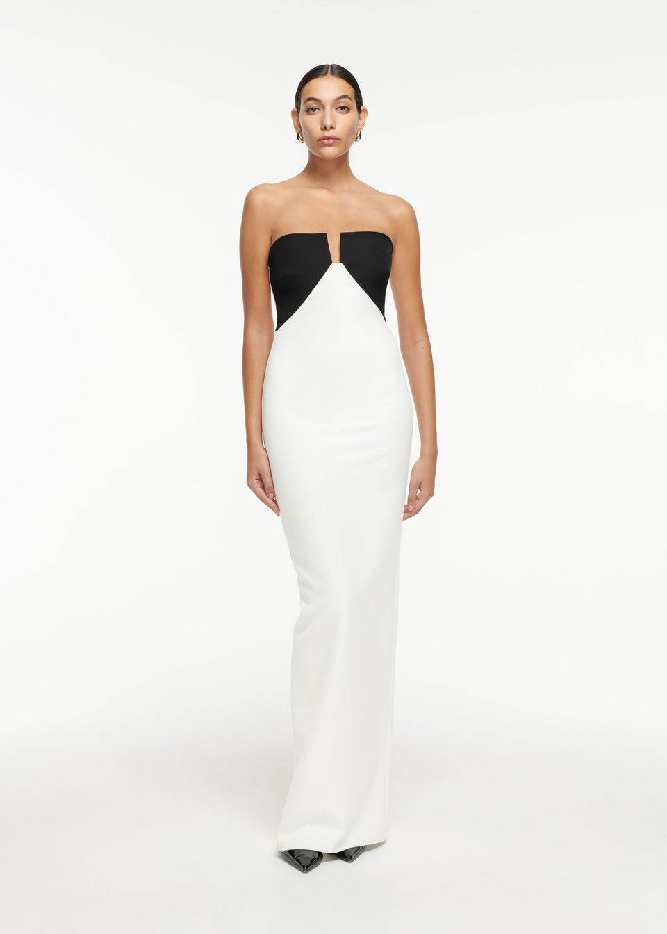 Strapless Crepe Gown