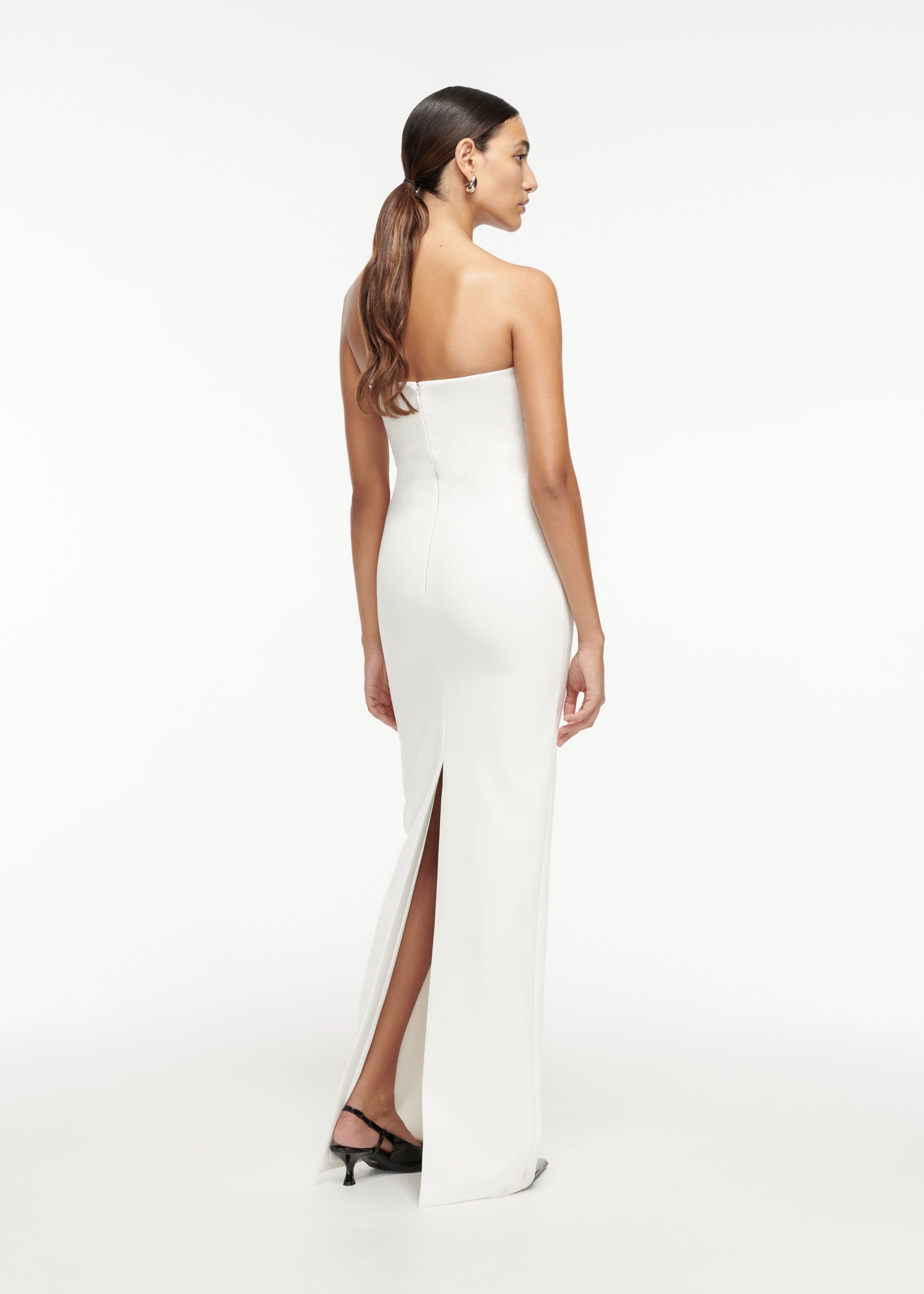 Strapless Cut Out Detail Gown