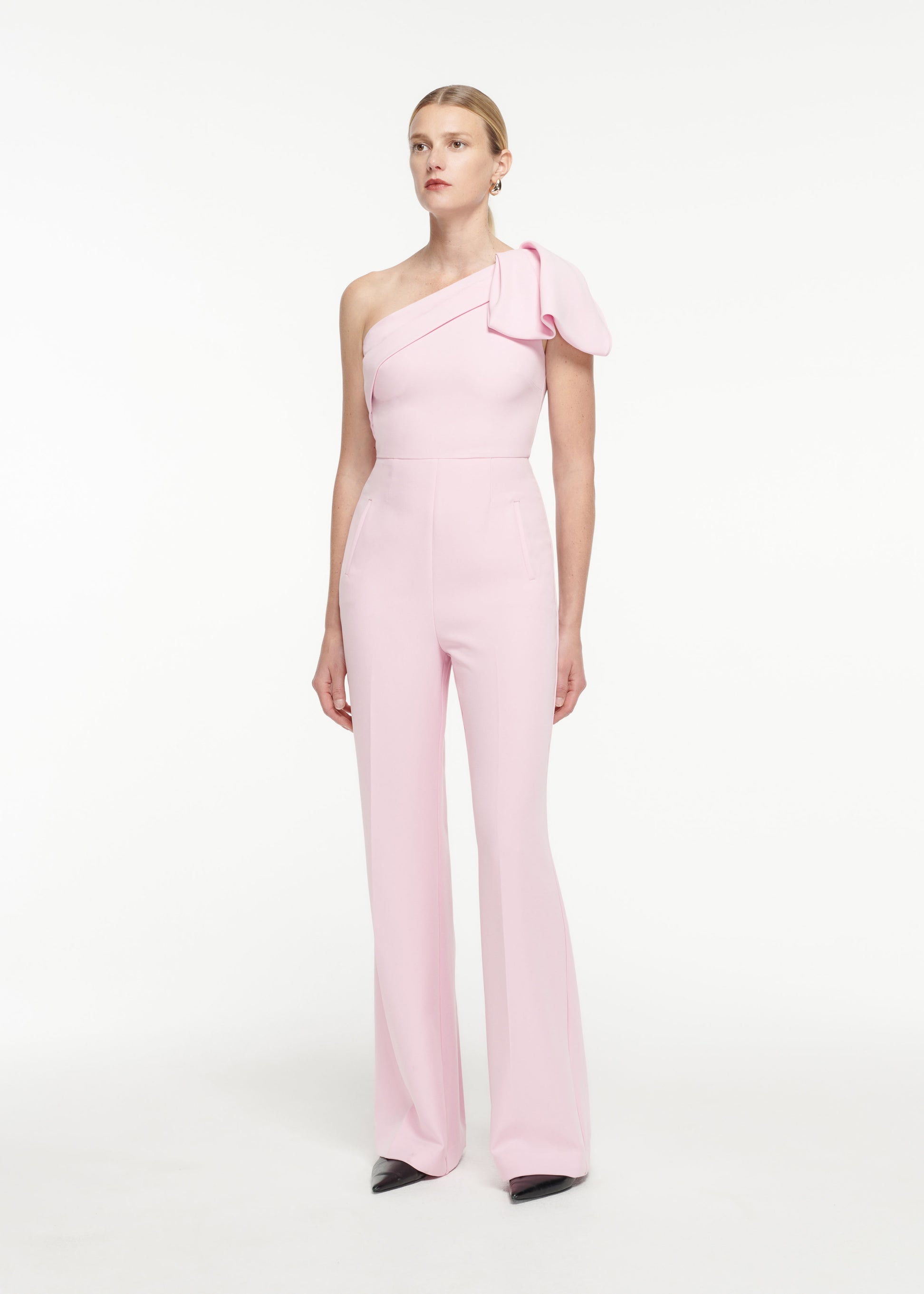 Asymmetric Bow Heavy Cady Jumpsuit