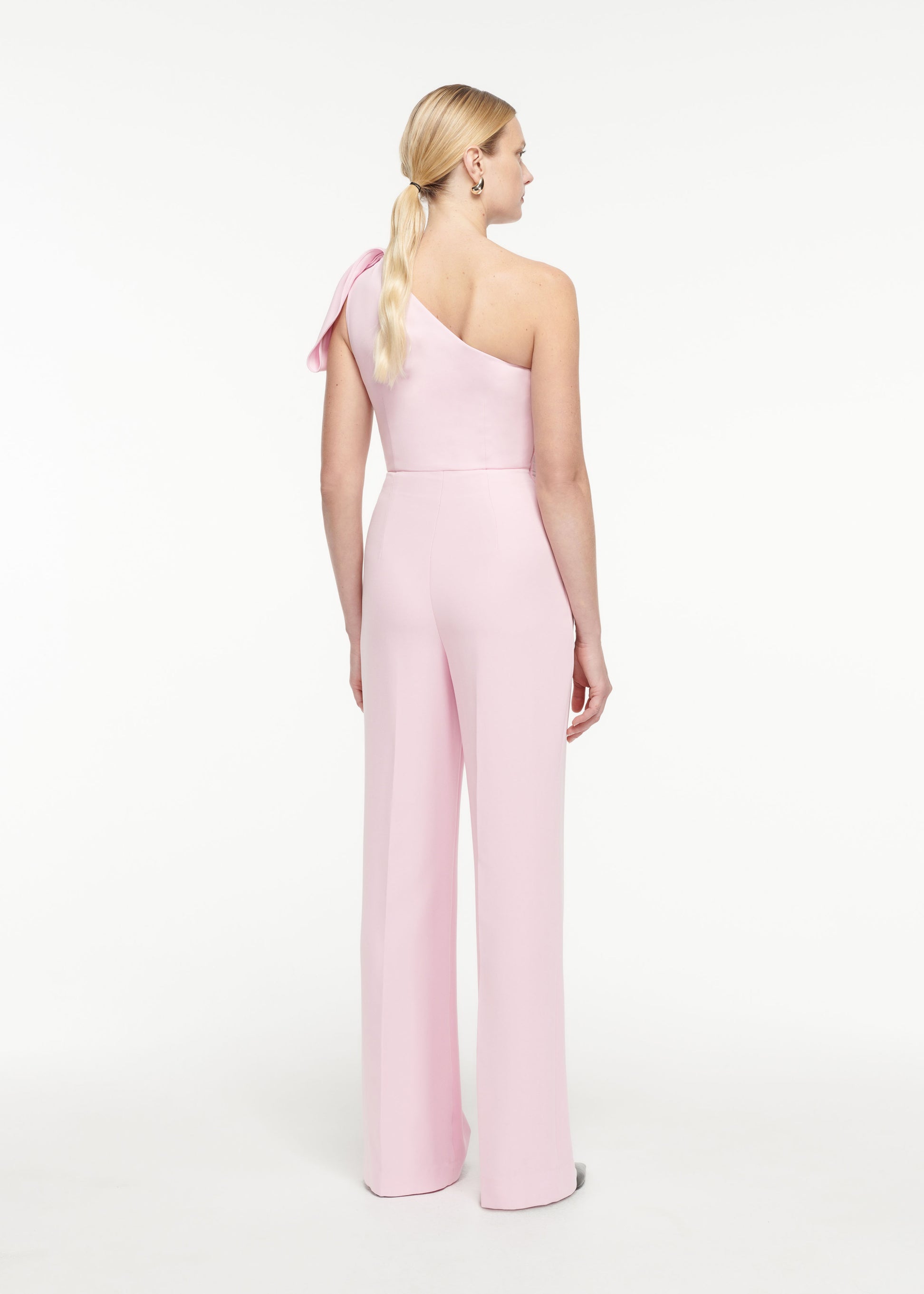 Asymmetric Bow Heavy Cady Jumpsuit