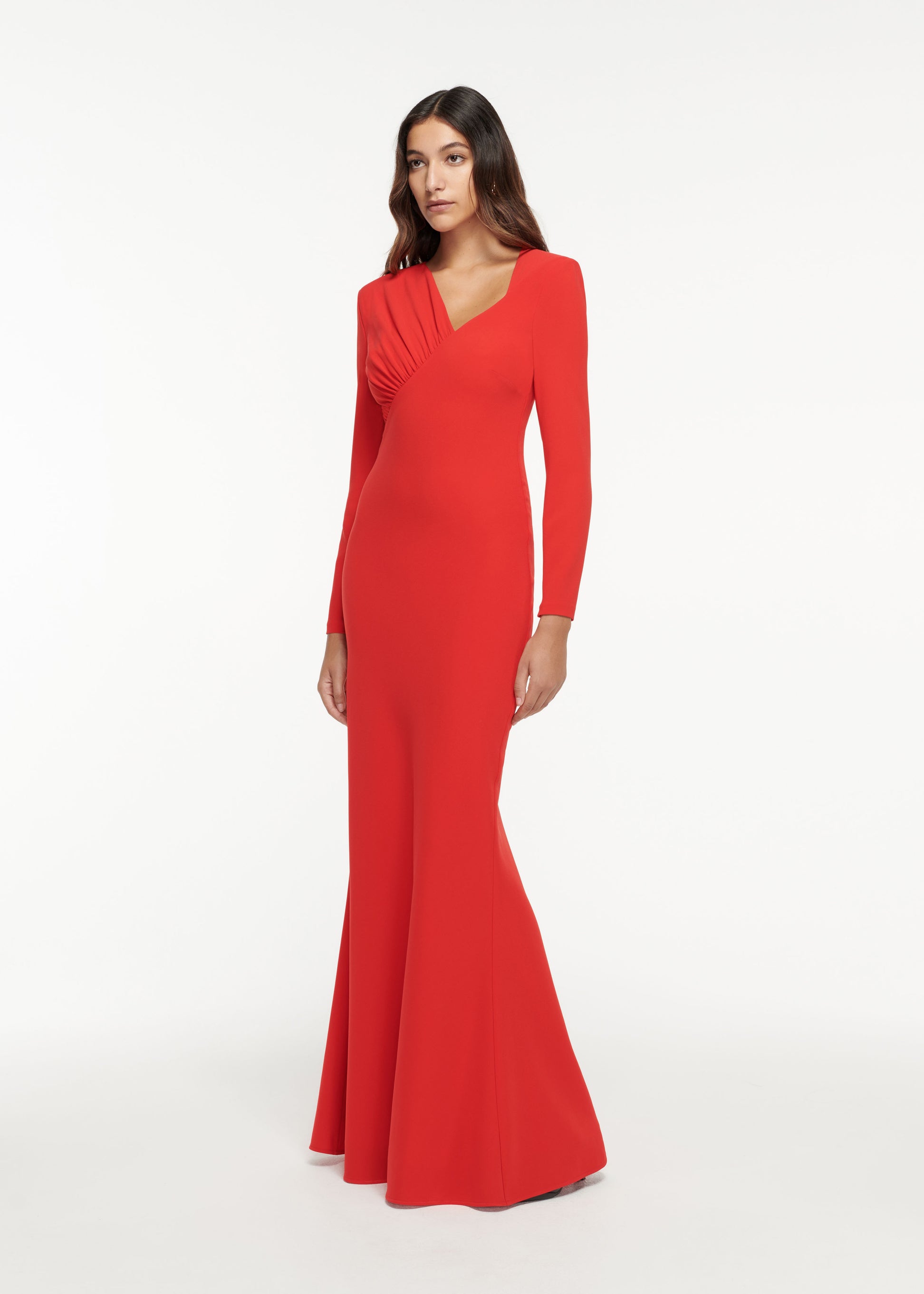 Long Sleeve Cady Gown
