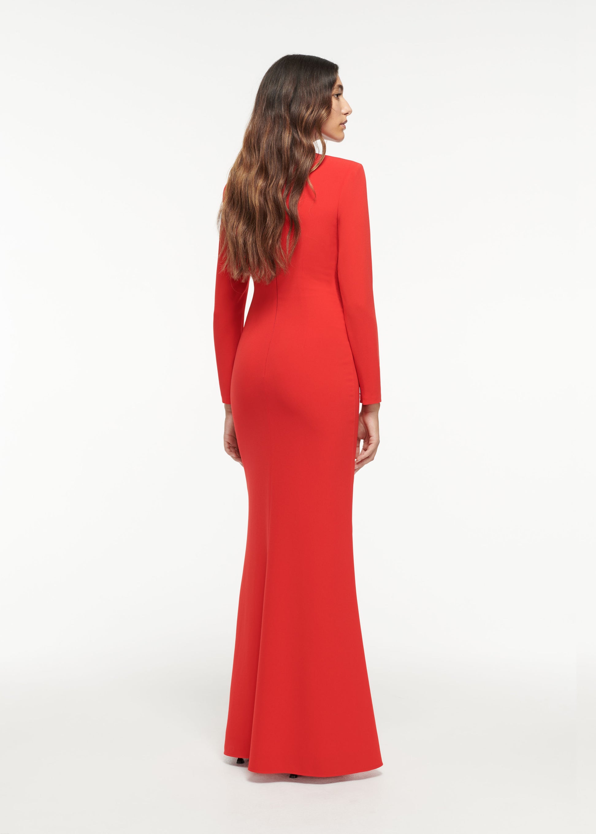 Long Sleeve Cady Gown