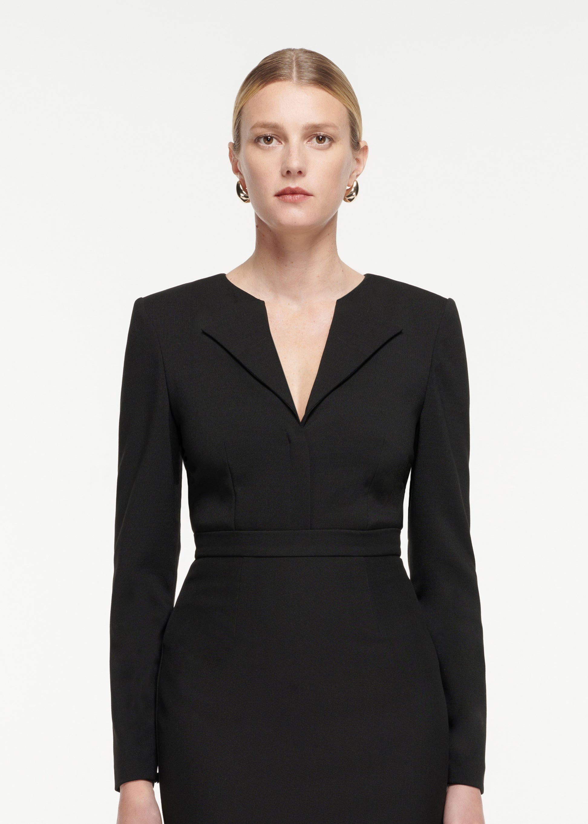 Long Sleeve Crepe Top