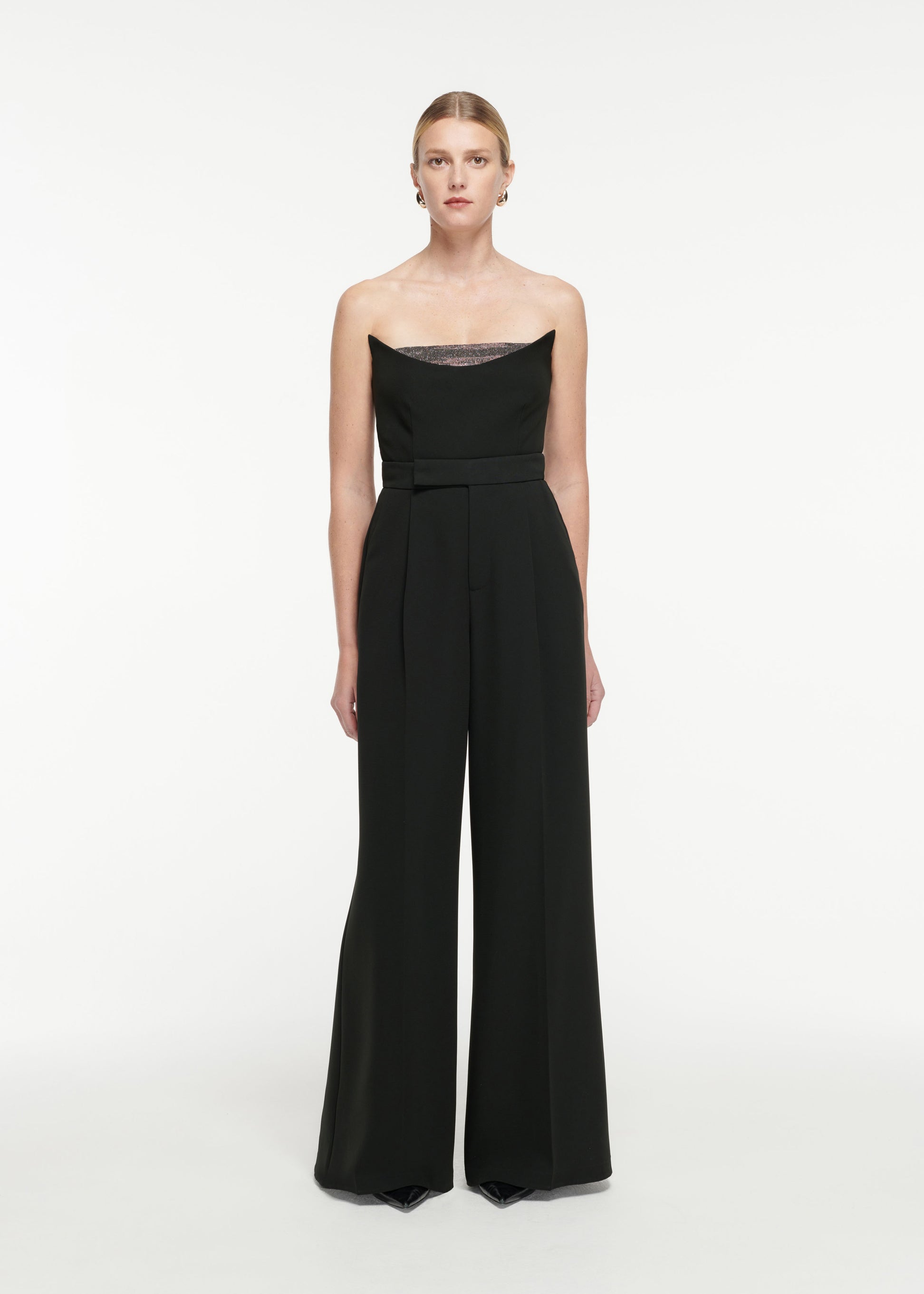 Wide Leg Heavy Cady Trouser