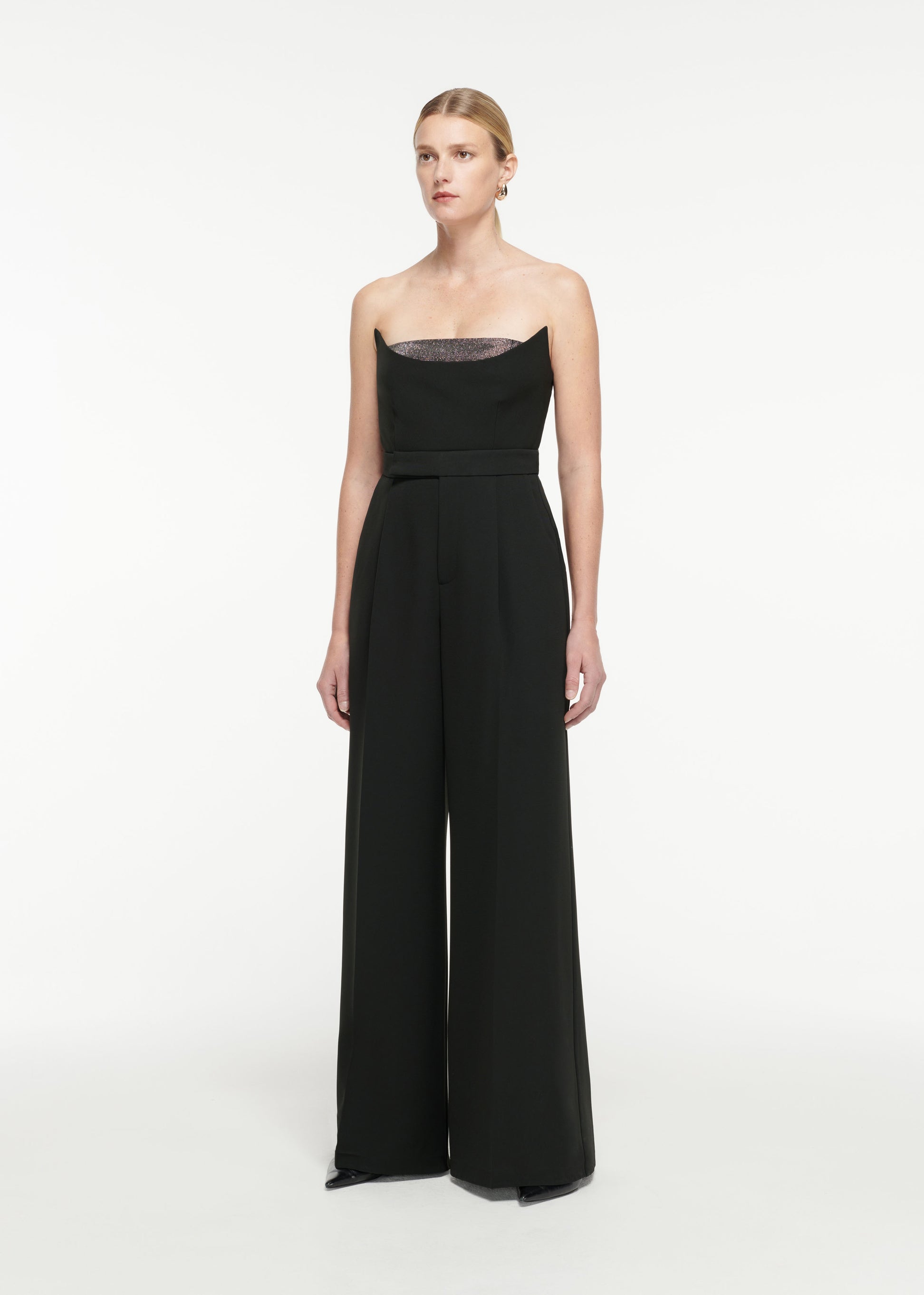 Wide Leg Heavy Cady Trouser