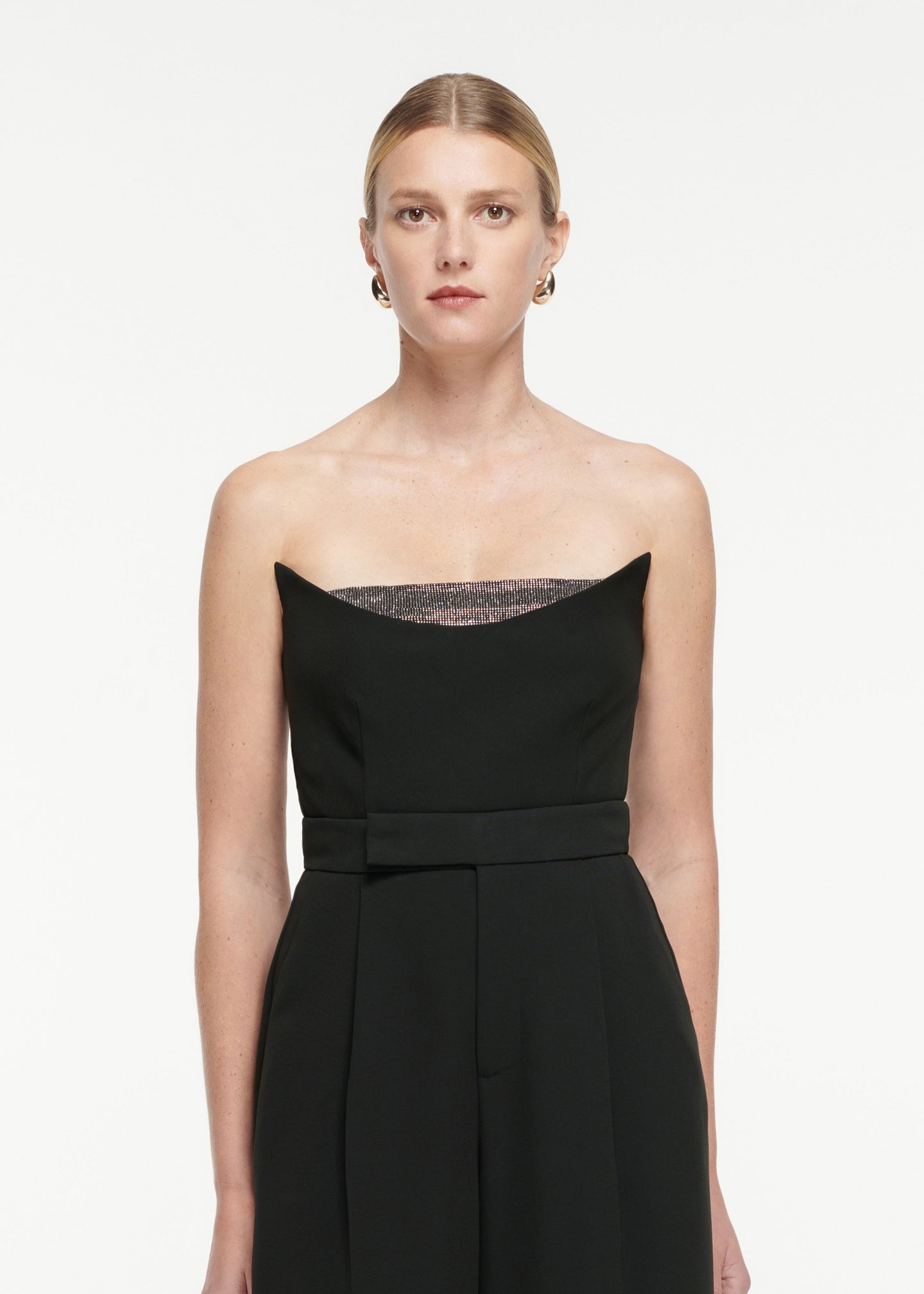 Wide Leg Heavy Cady Trouser